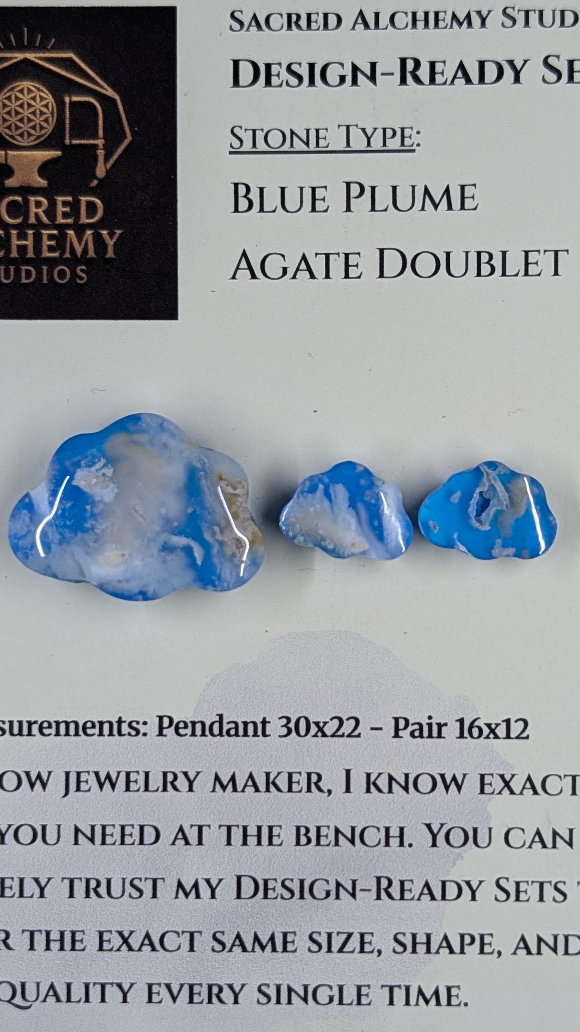 Cloud Shape - Blue Plume Doublet - Design-Ready Set
