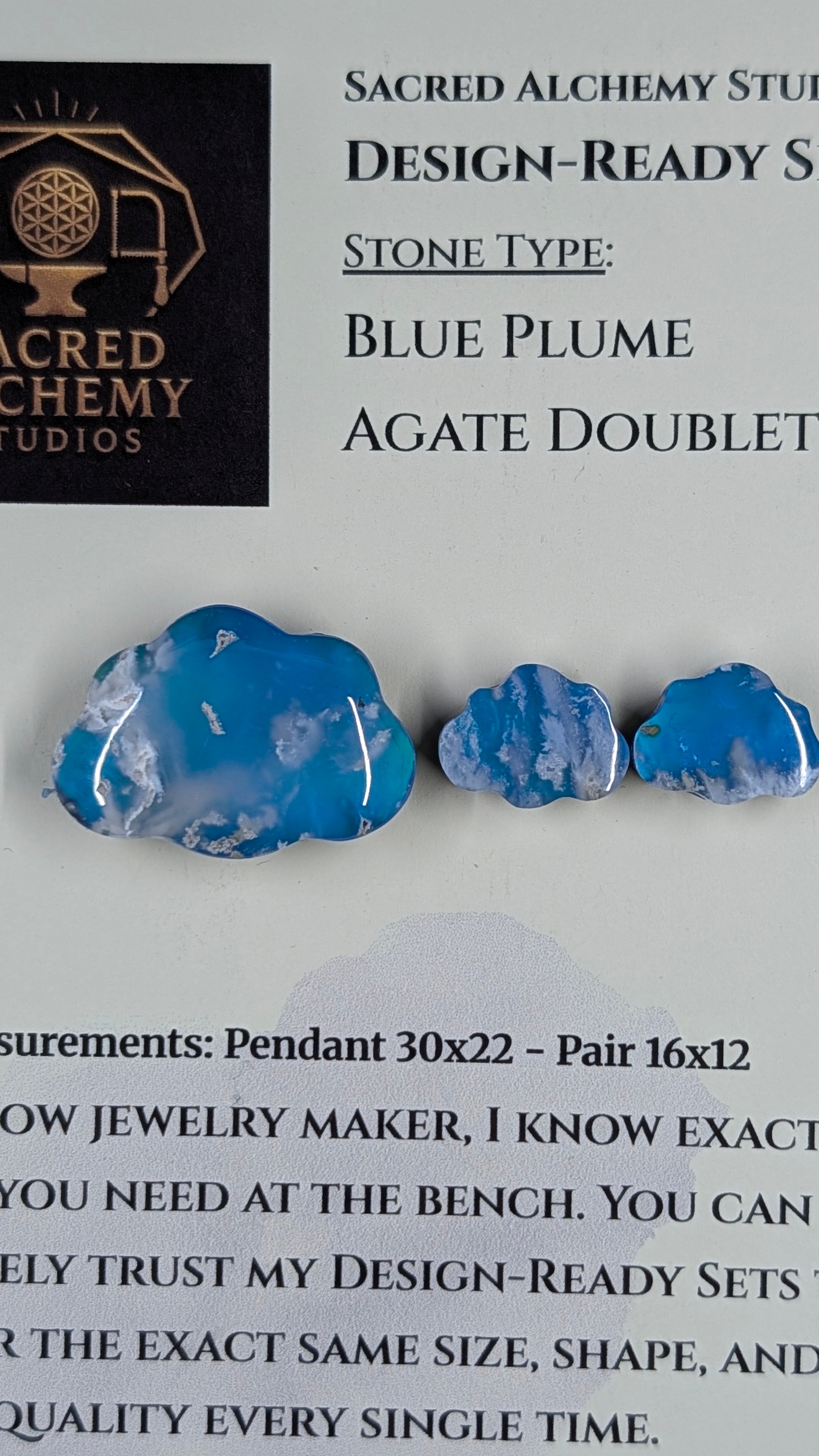 Cloud Shape - Blue Plume Doublet - Design-Ready Set