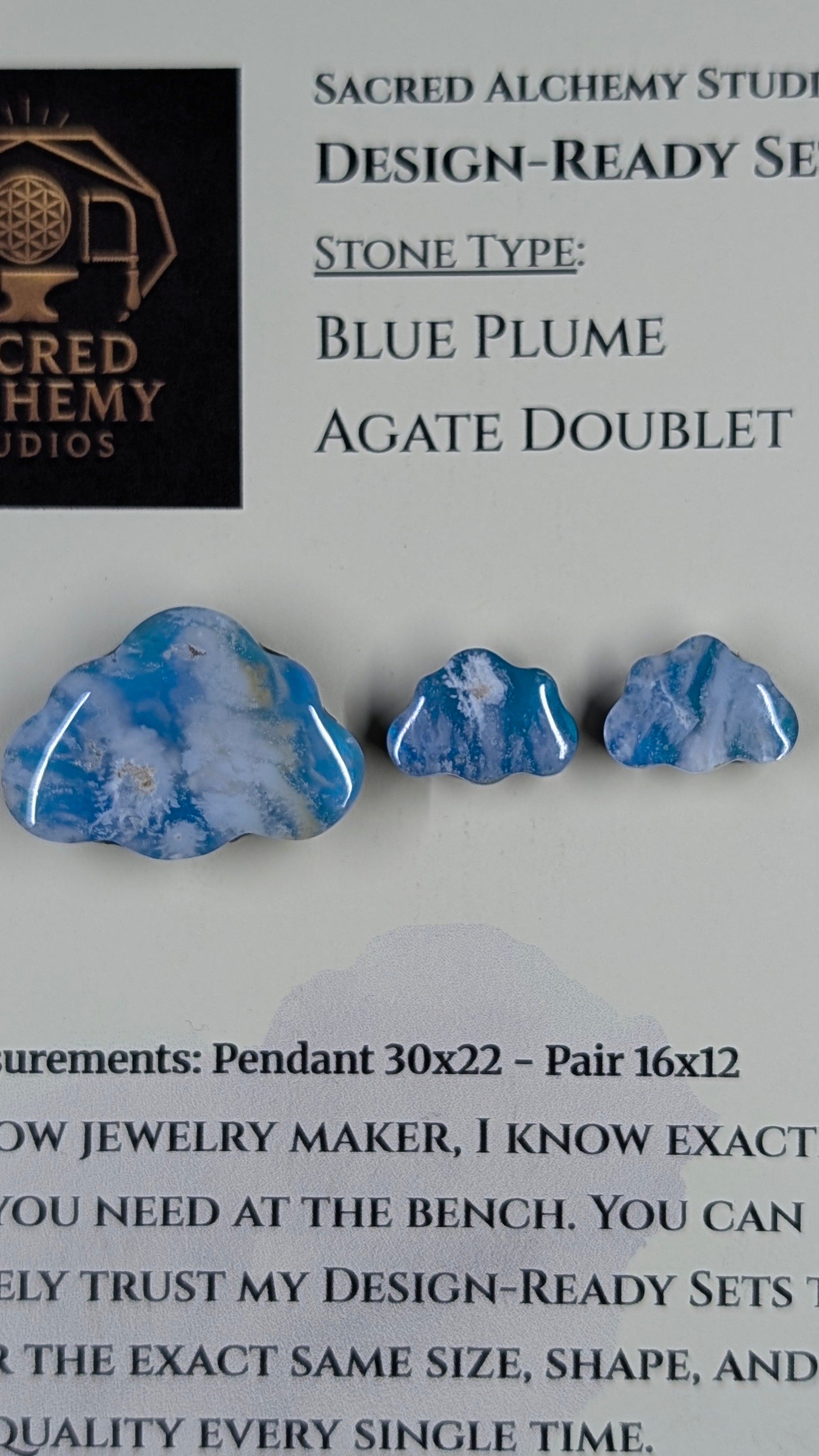 Cloud Shape - Blue Plume Doublet - Design-Ready Set