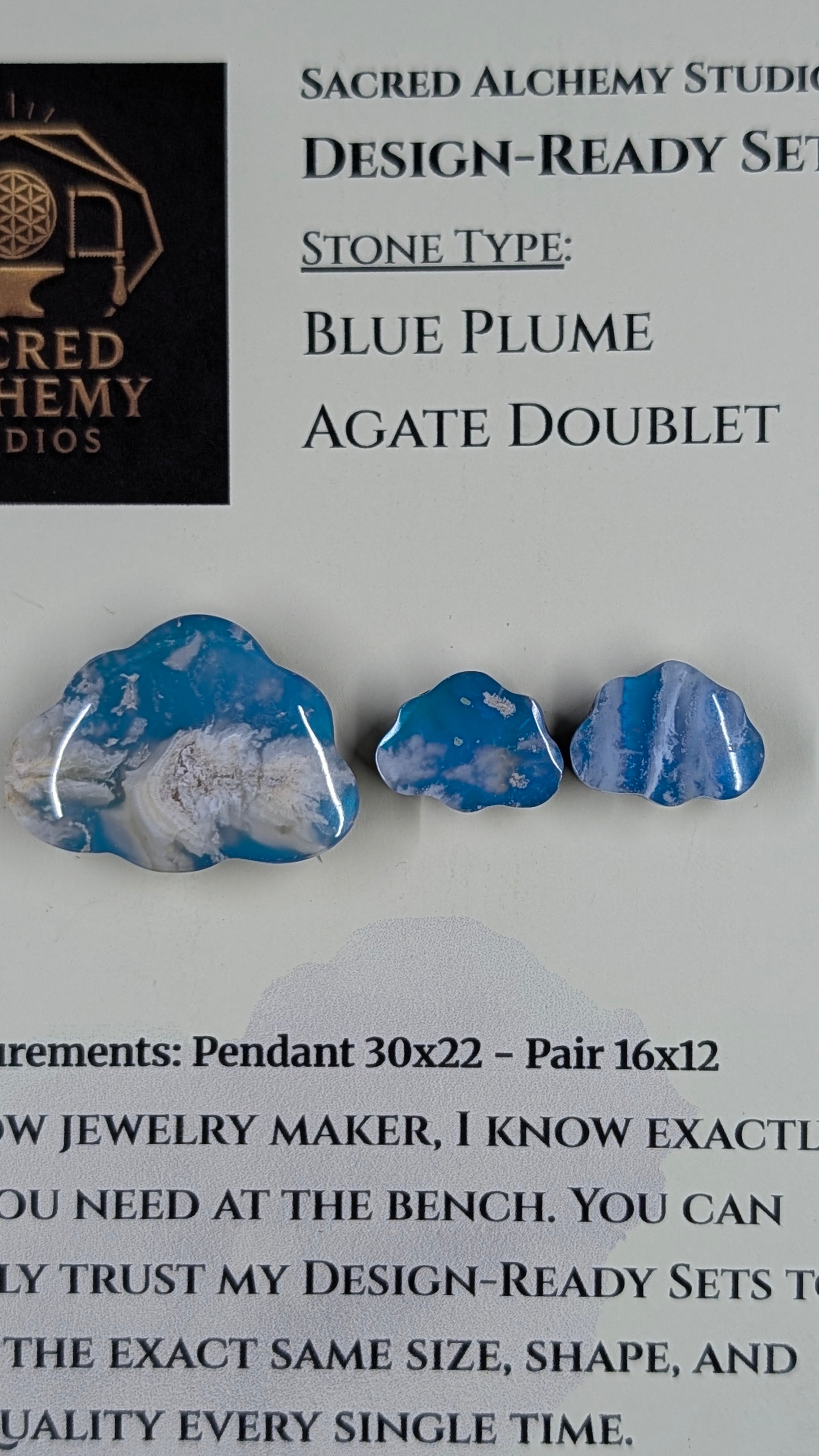 Cloud Shape - Blue Plume Doublet - Design-Ready Set
