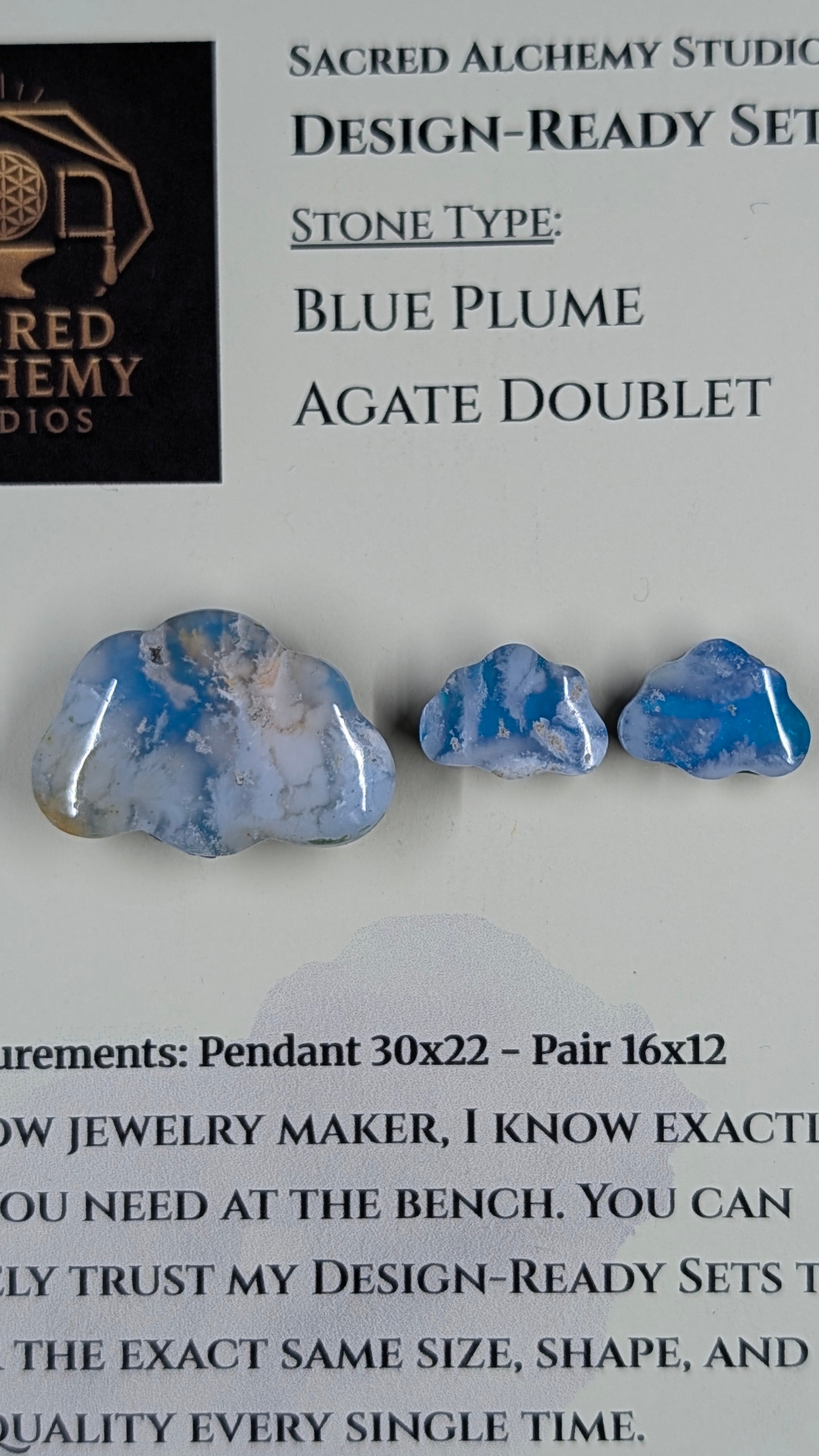 Cloud Shape - Blue Plume Doublet - Design-Ready Set