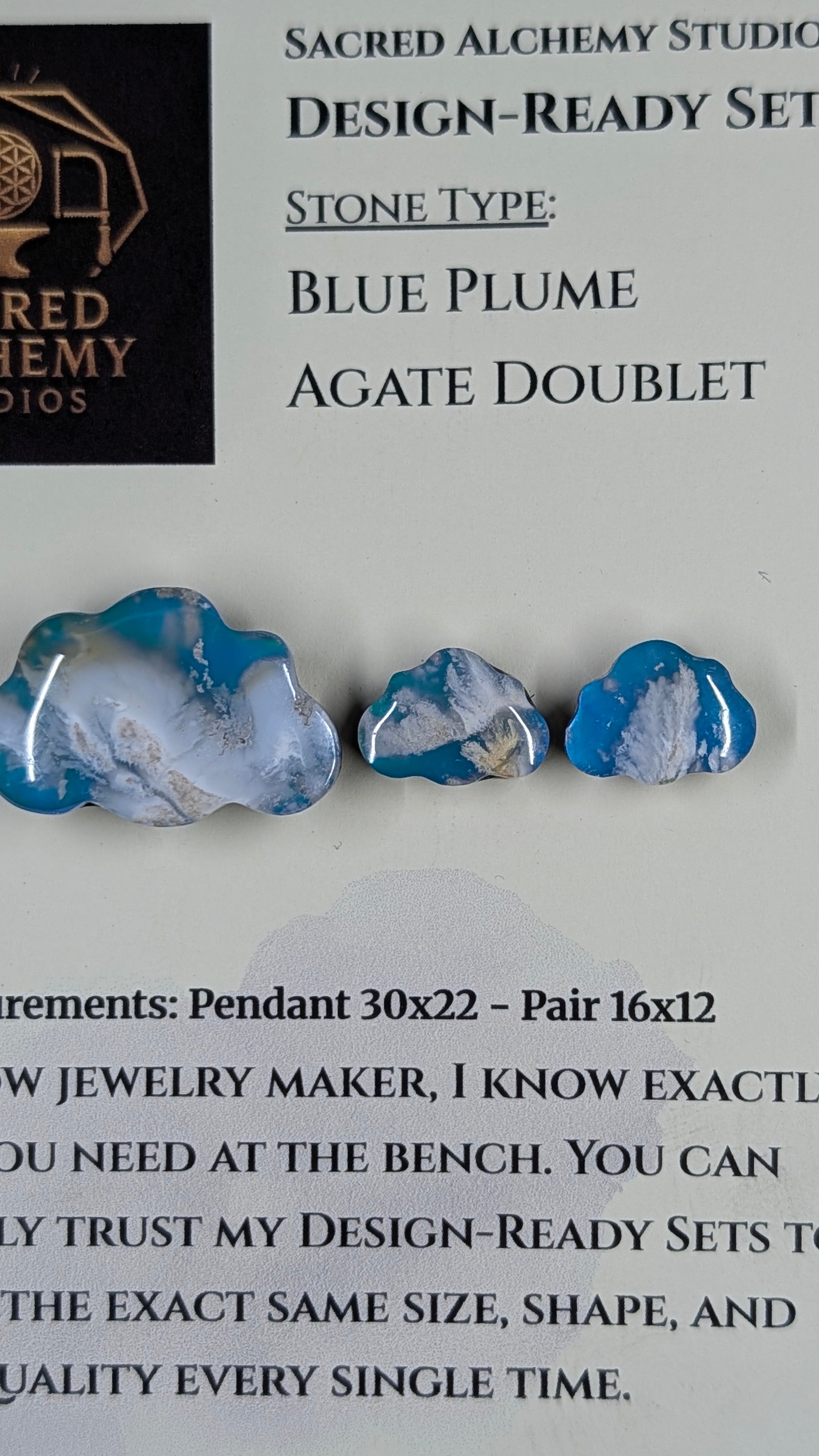 Cloud Shape - Blue Plume Doublet - Design-Ready Set