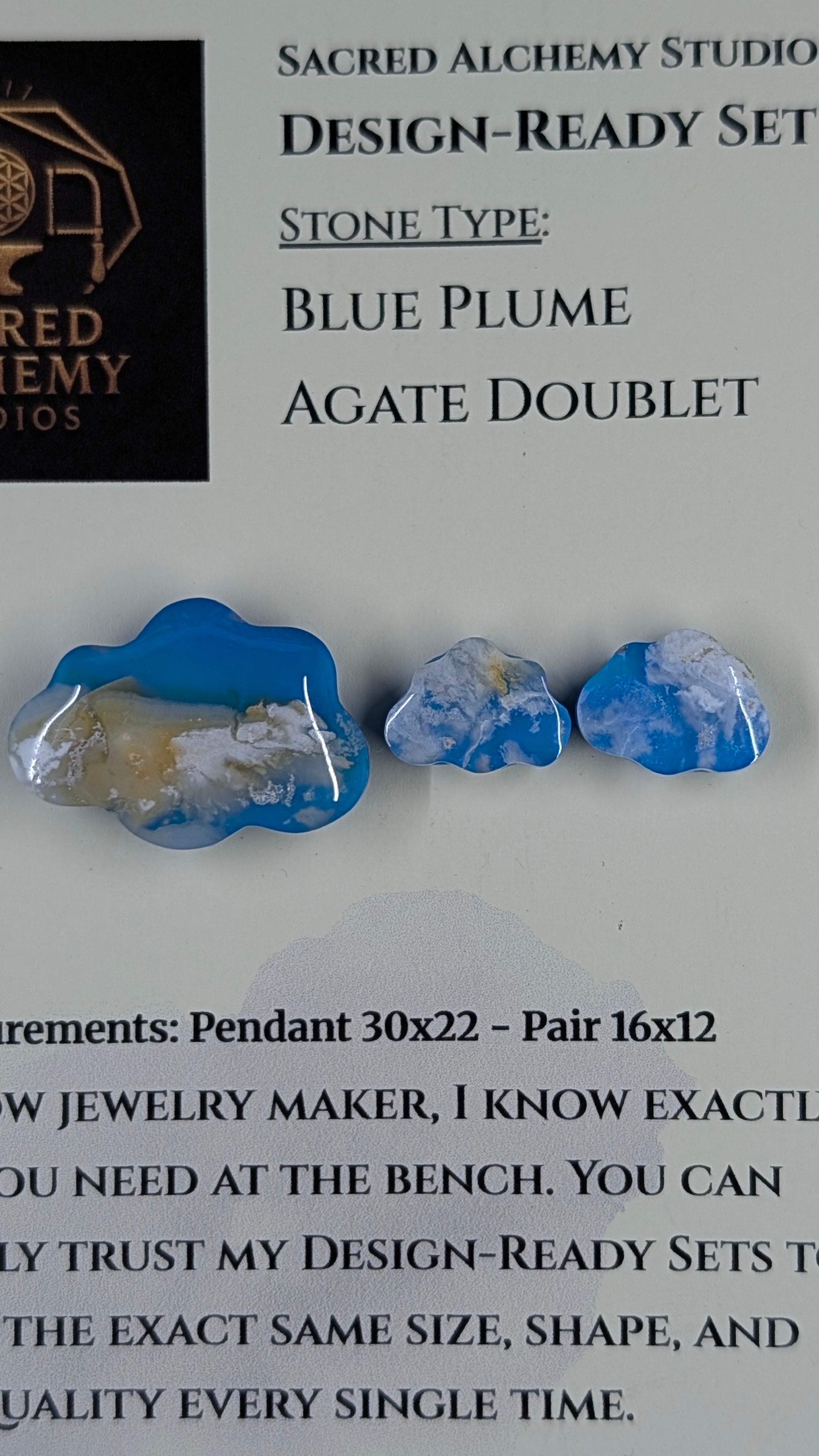 Cloud Shape - Blue Plume Doublet - Design-Ready Set