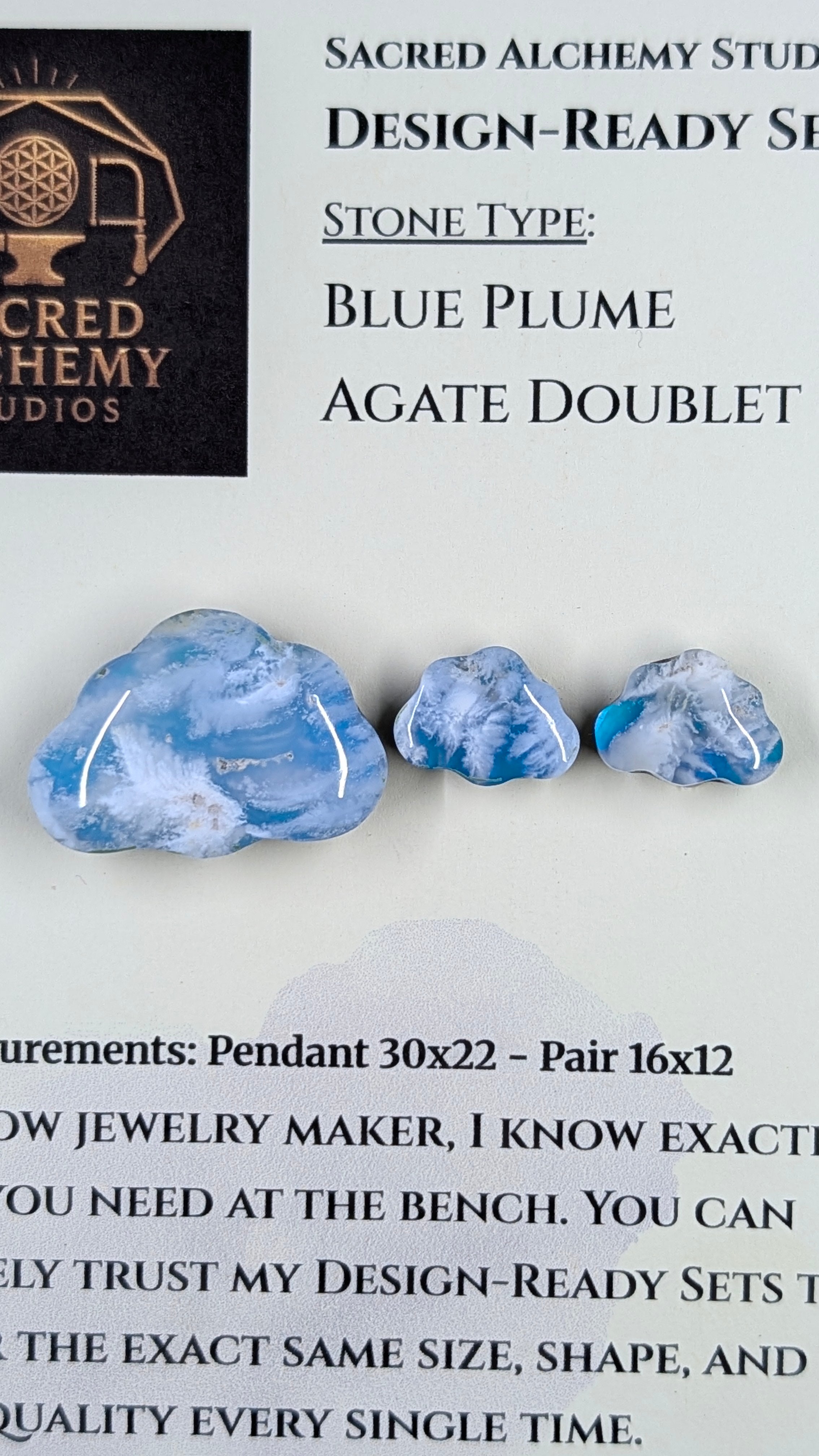 Cloud Shape - Blue Plume Doublet - Design-Ready Set