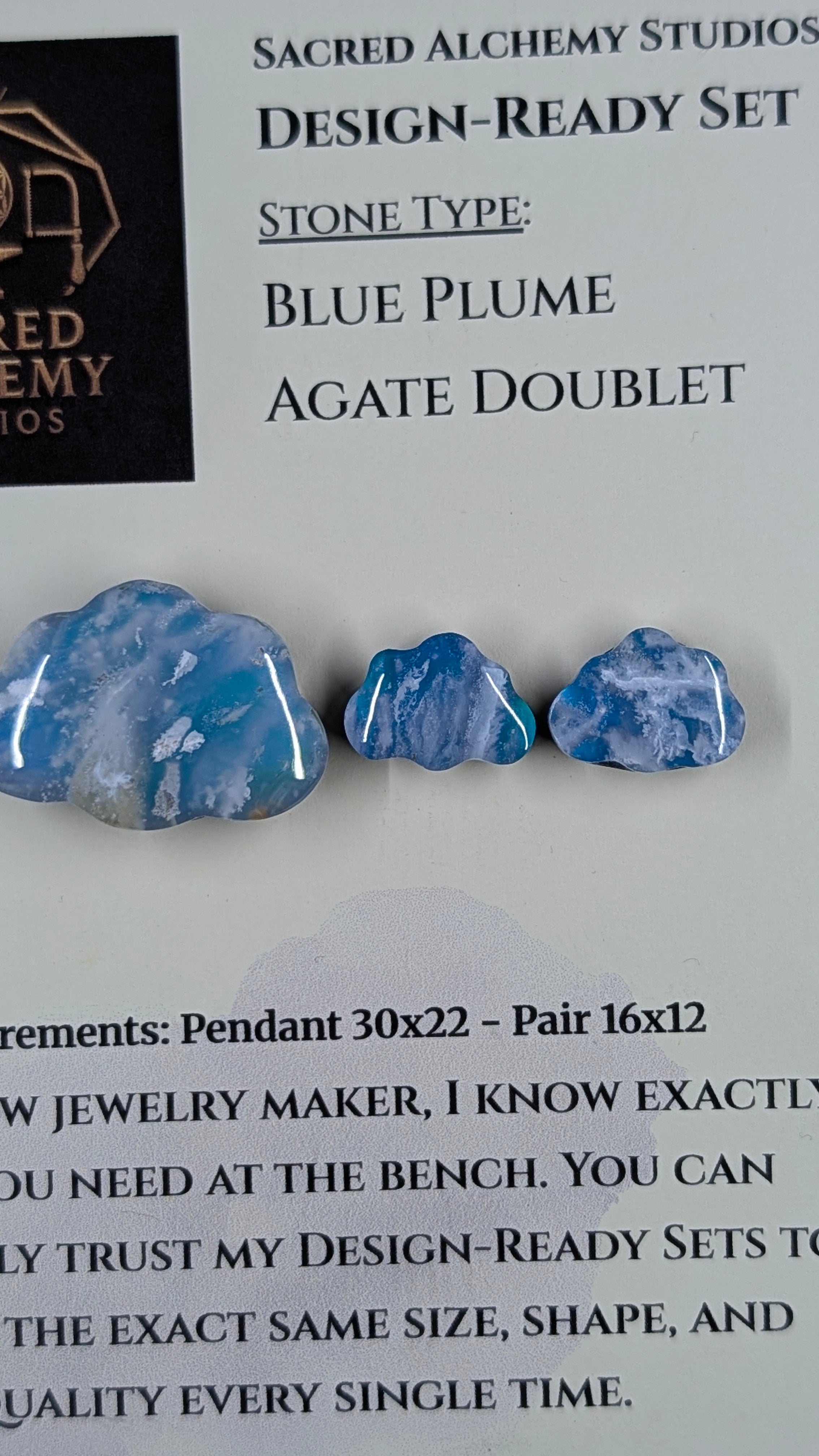 Cloud Shape - Blue Plume Doublet - Design-Ready Set