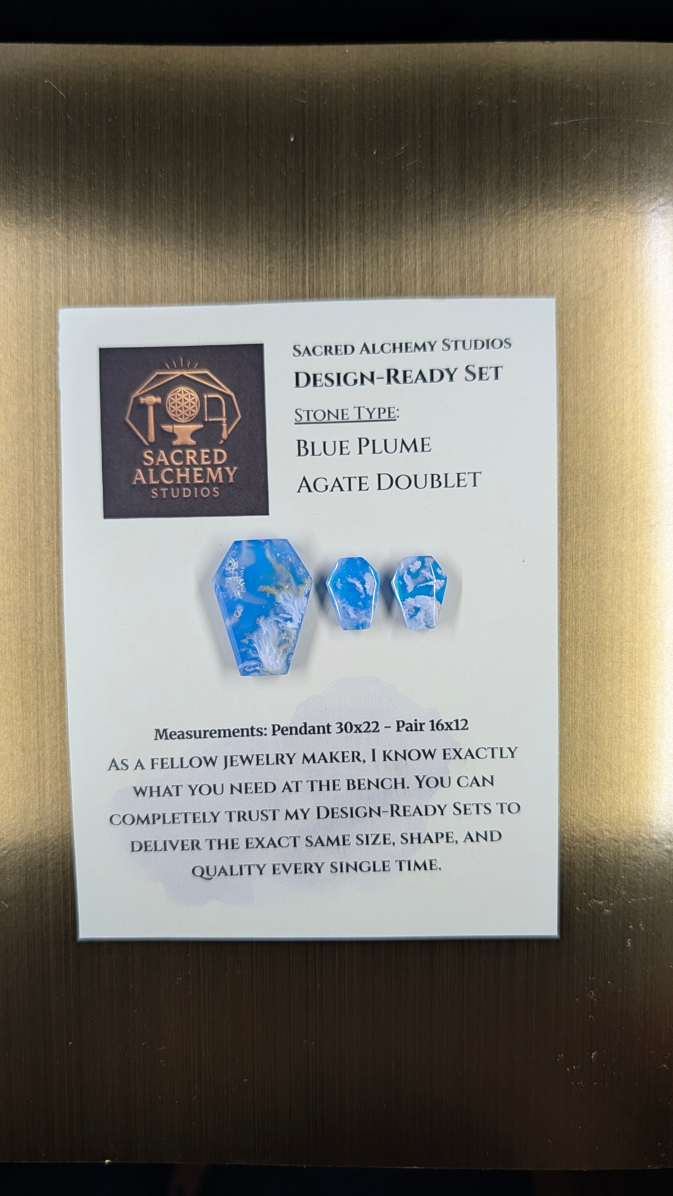 Coffin Shape - Blue Plume Doublet - Design-Ready Set