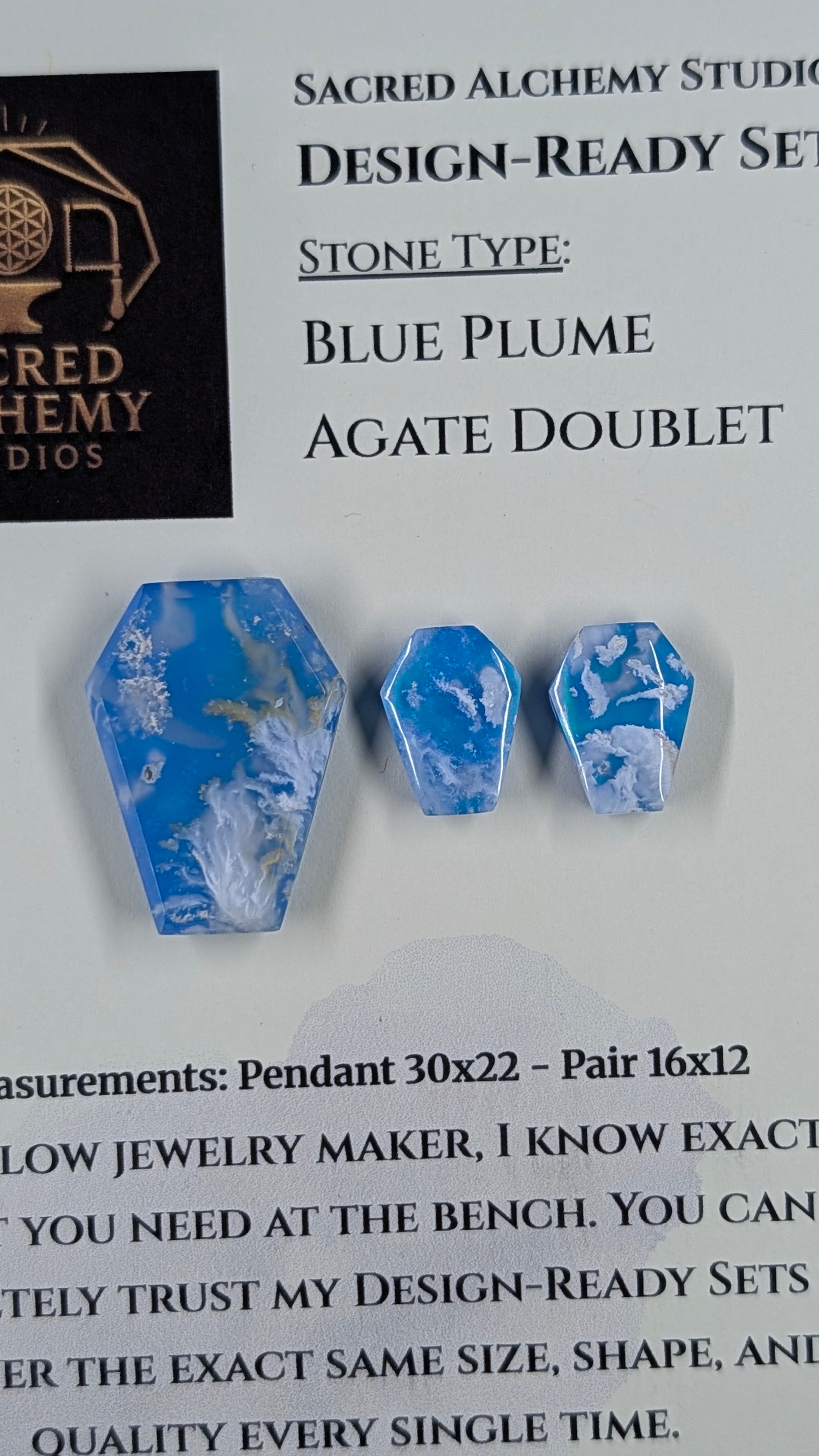 Coffin Shape - Blue Plume Doublet - Design-Ready Set