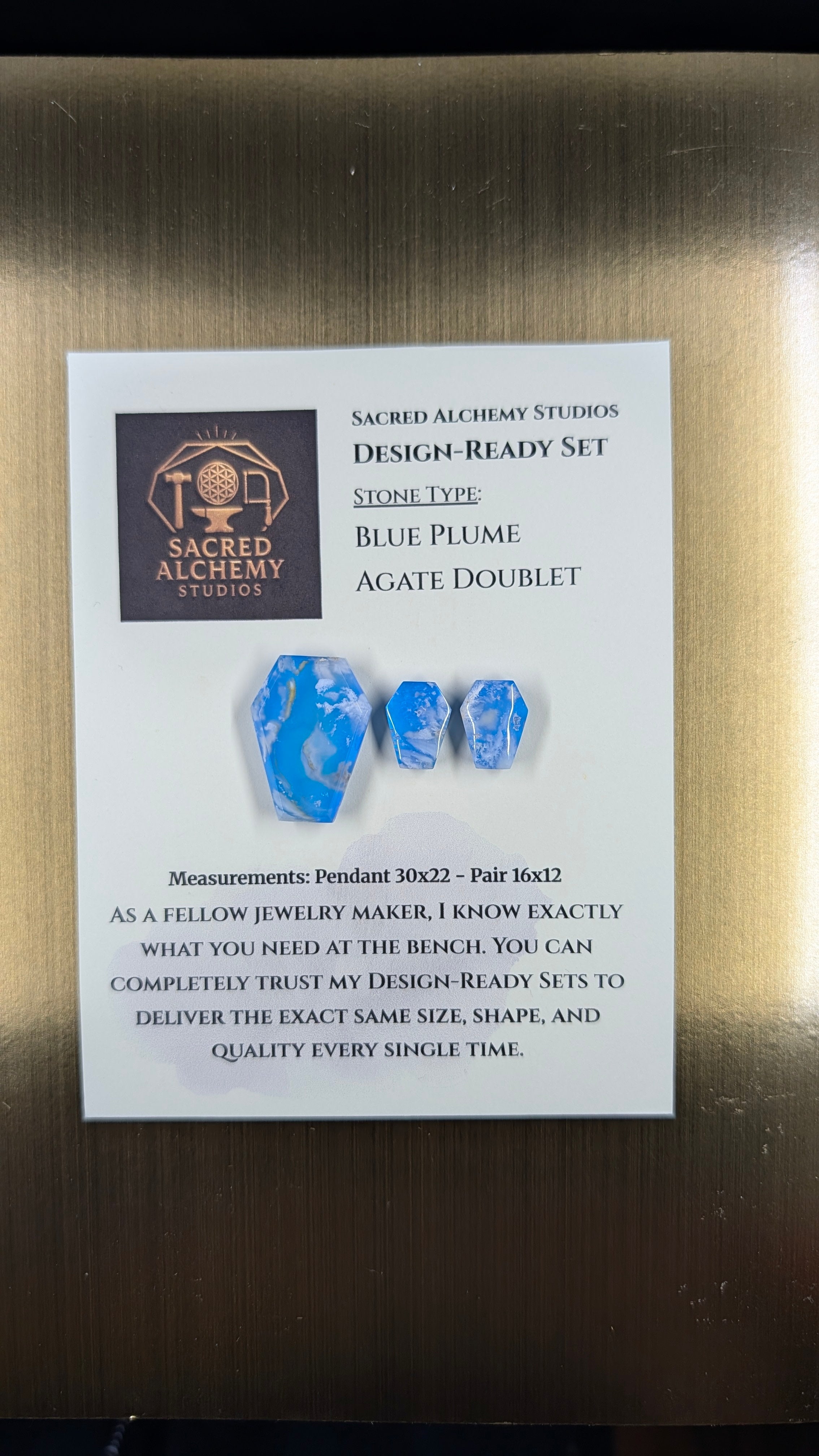 Coffin Shape - Blue Plume Doublet - Design-Ready Set