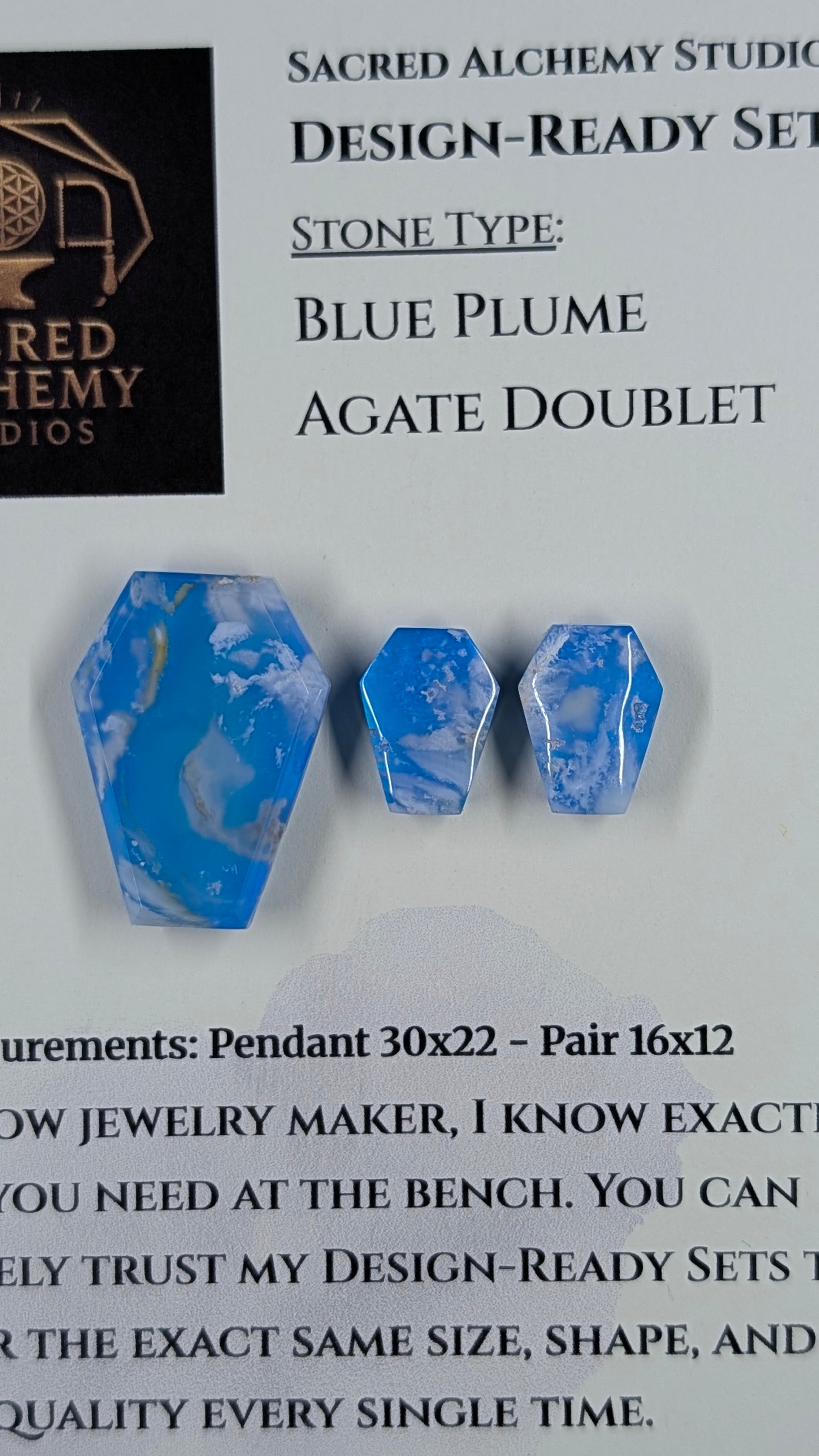 Coffin Shape - Blue Plume Doublet - Design-Ready Set