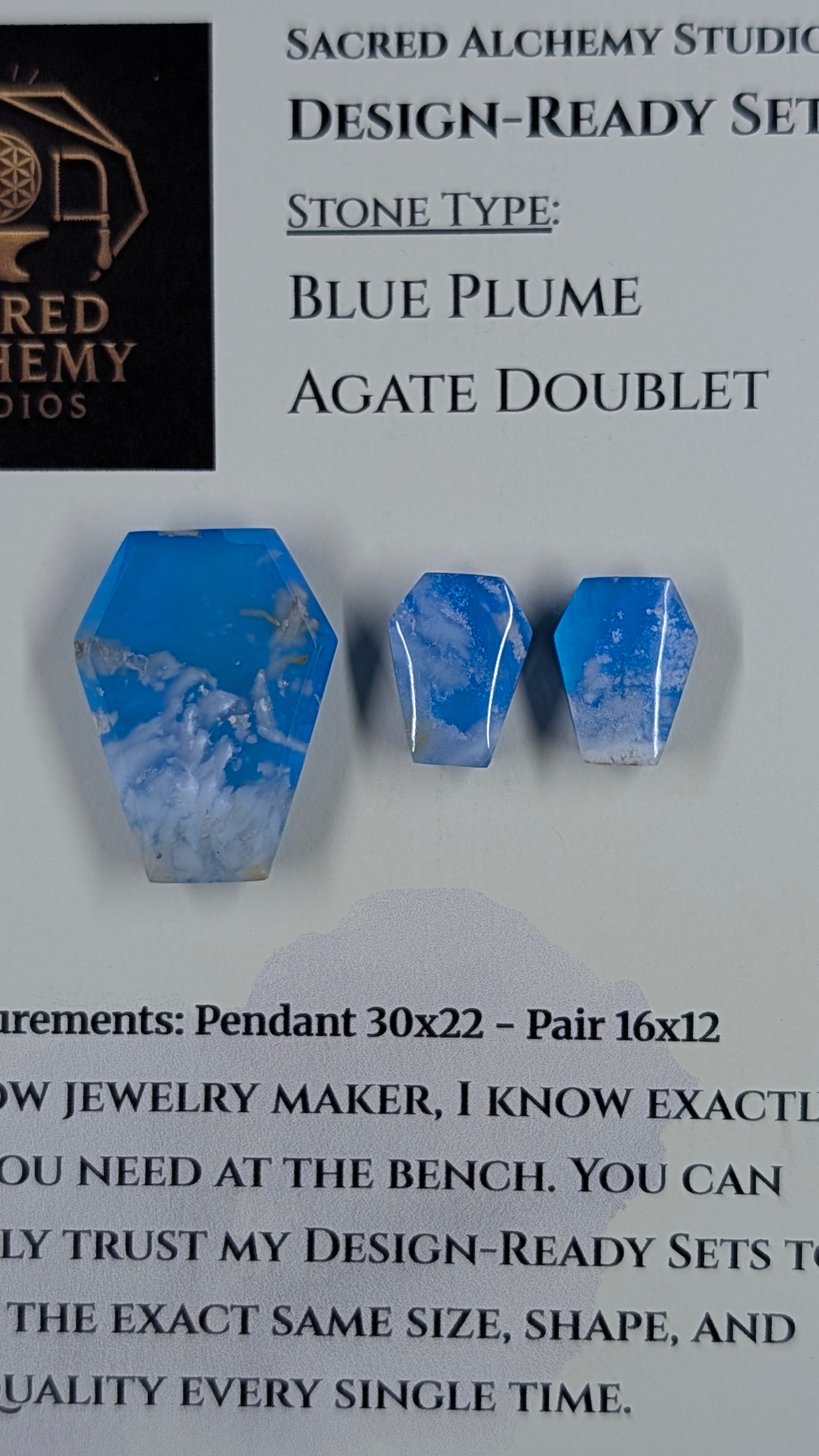 Coffin Shape - Blue Plume Doublet - Design-Ready Set