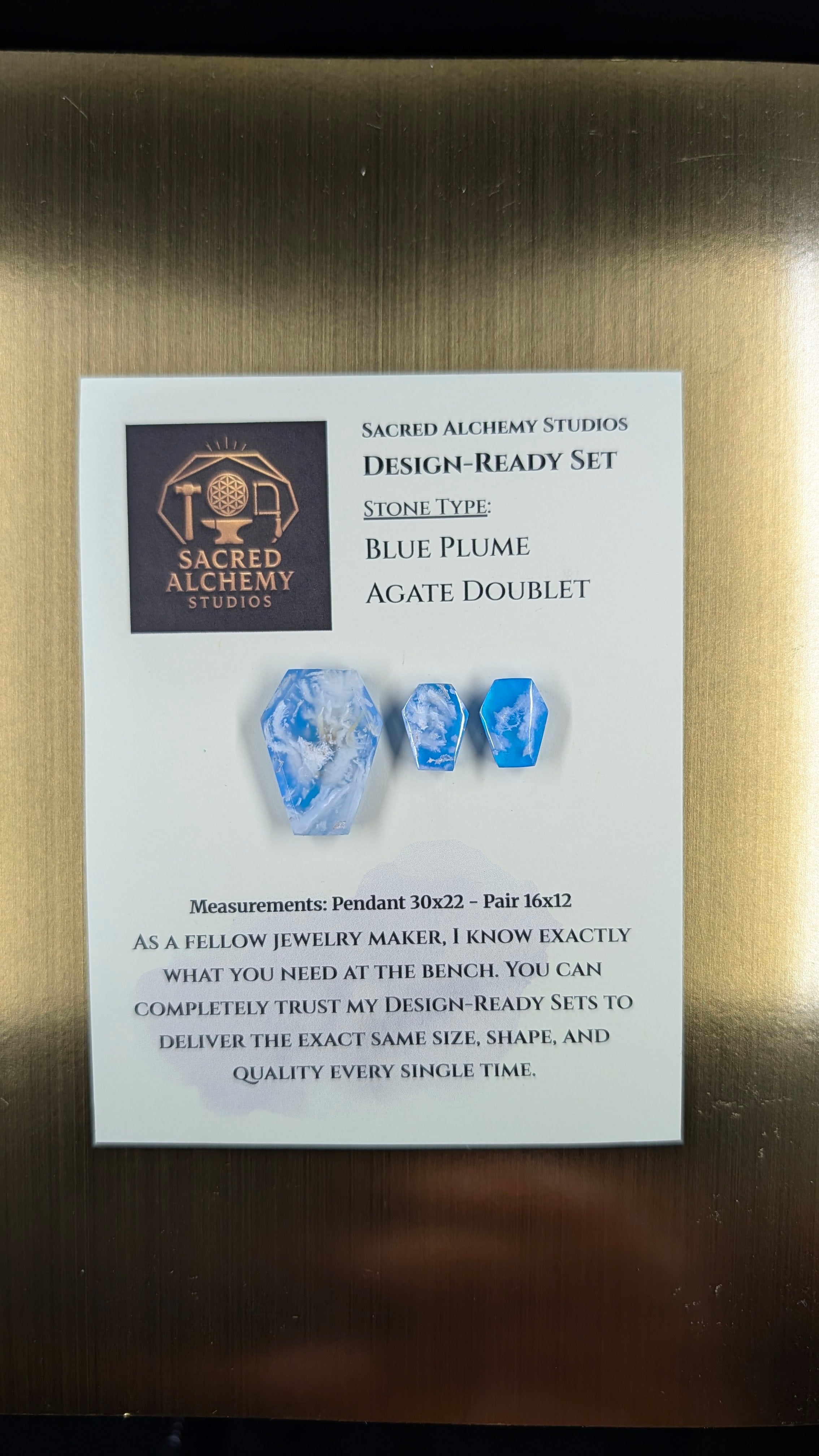 Coffin Shape - Blue Plume Doublet - Design-Ready Set