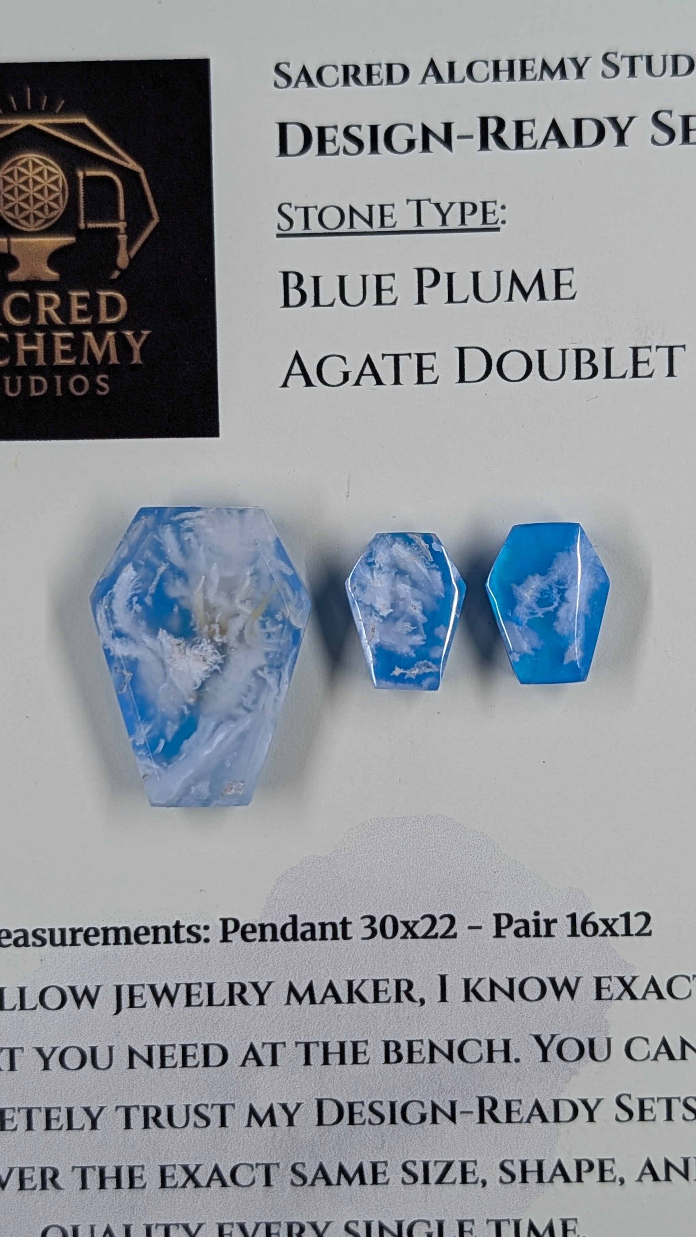 Coffin Shape - Blue Plume Doublet - Design-Ready Set