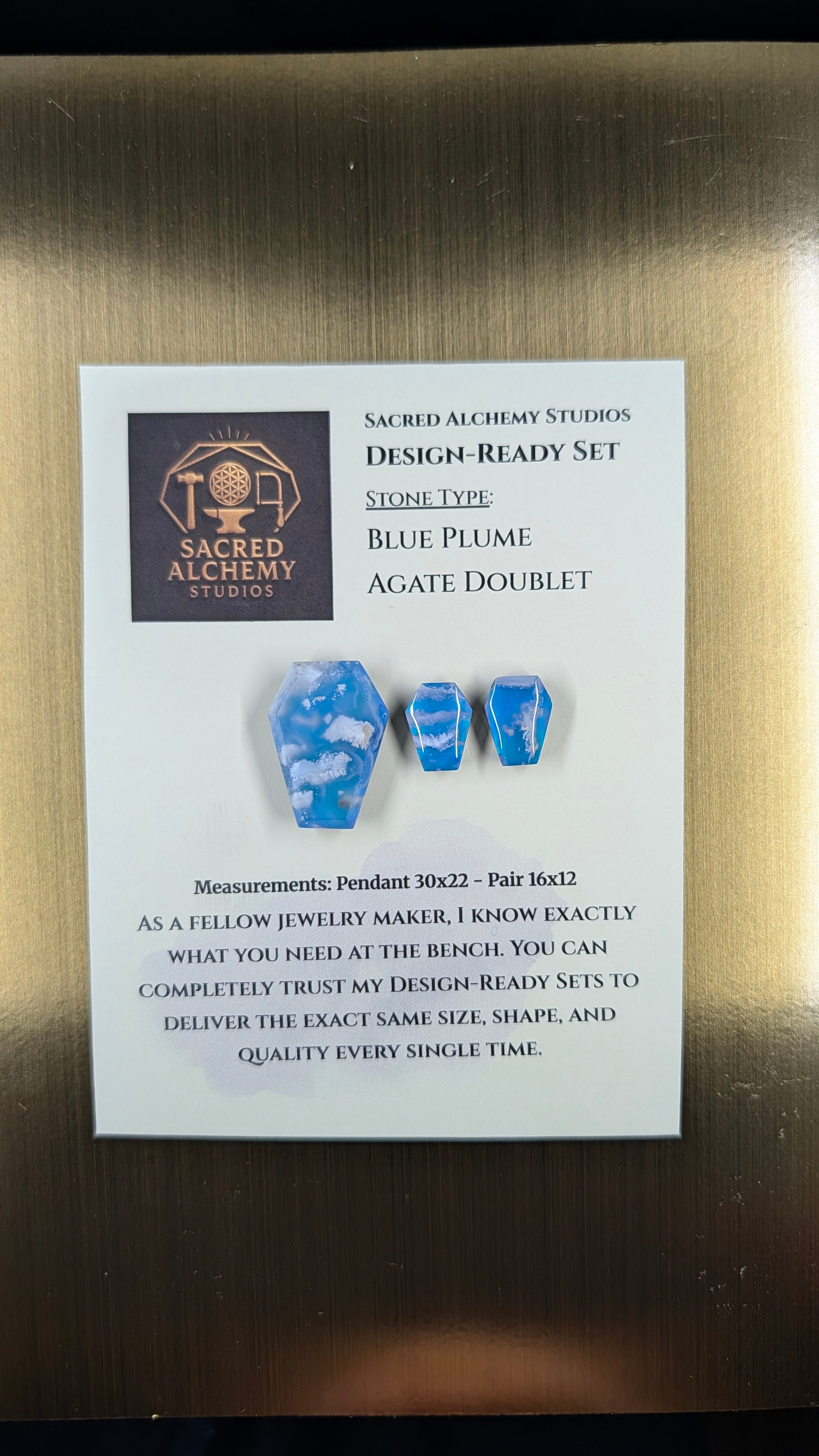 Coffin Shape - Blue Plume Doublet - Design-Ready Set