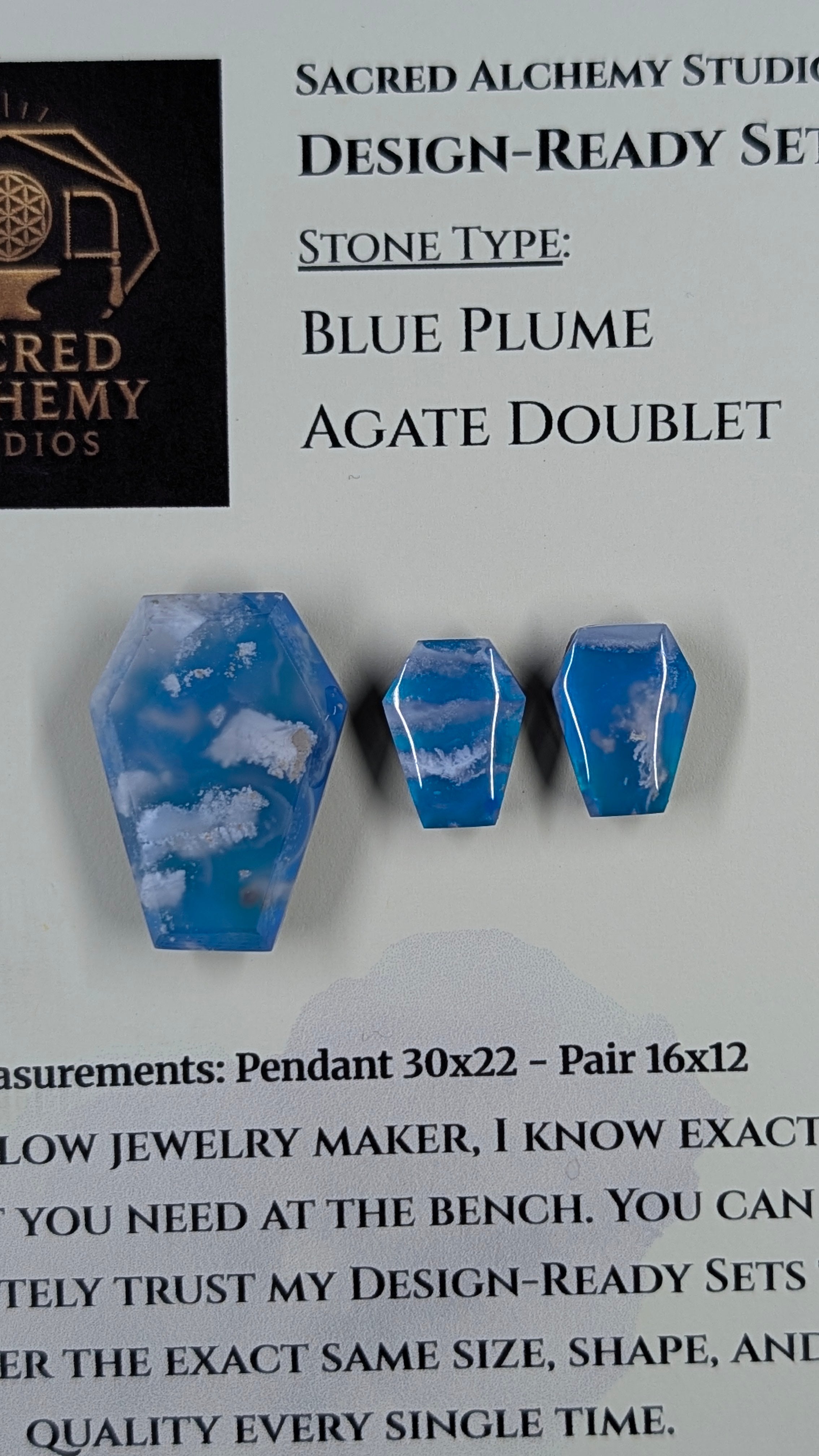 Coffin Shape - Blue Plume Doublet - Design-Ready Set
