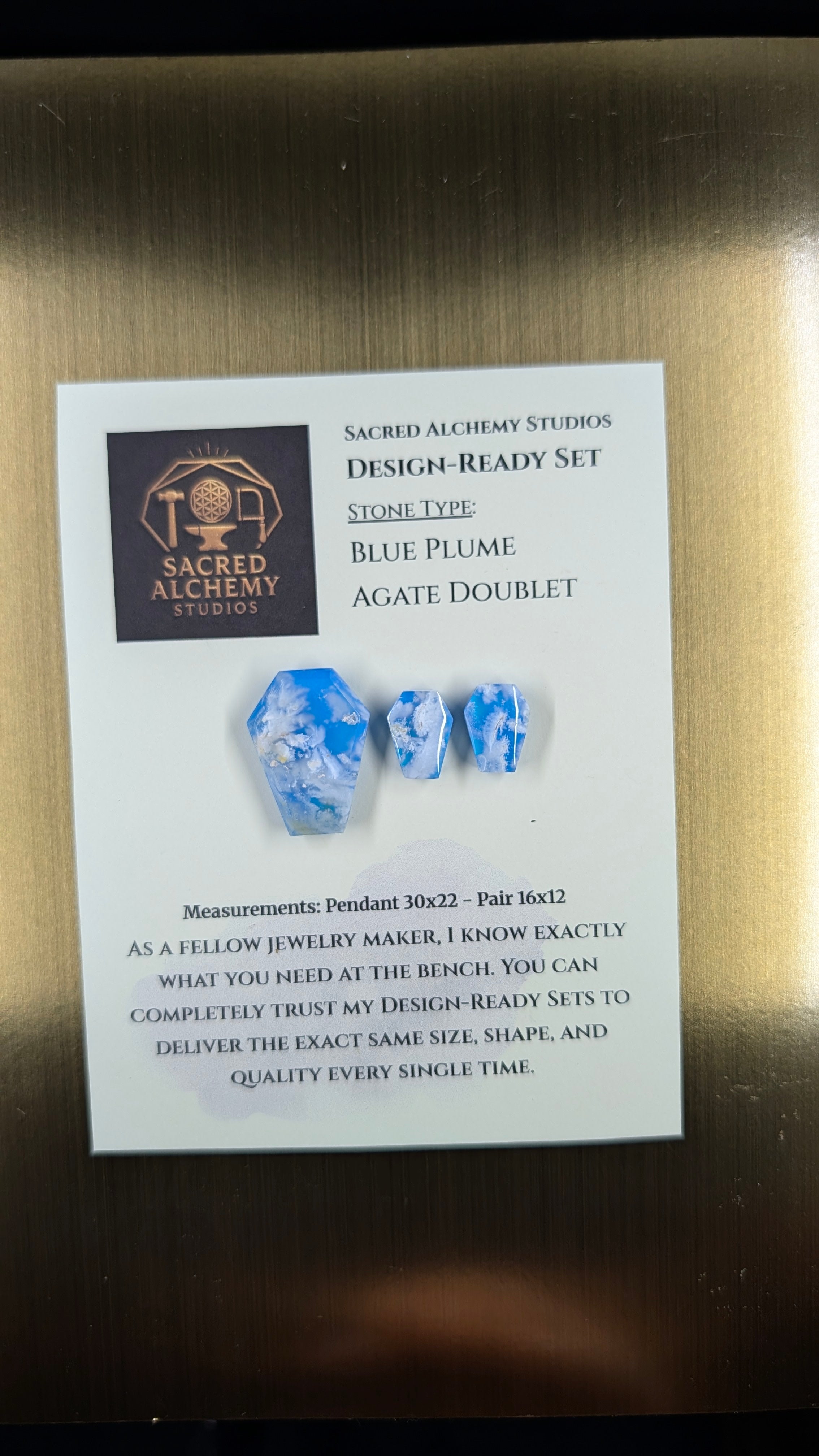 Coffin Shape - Blue Plume Doublet - Design-Ready Set