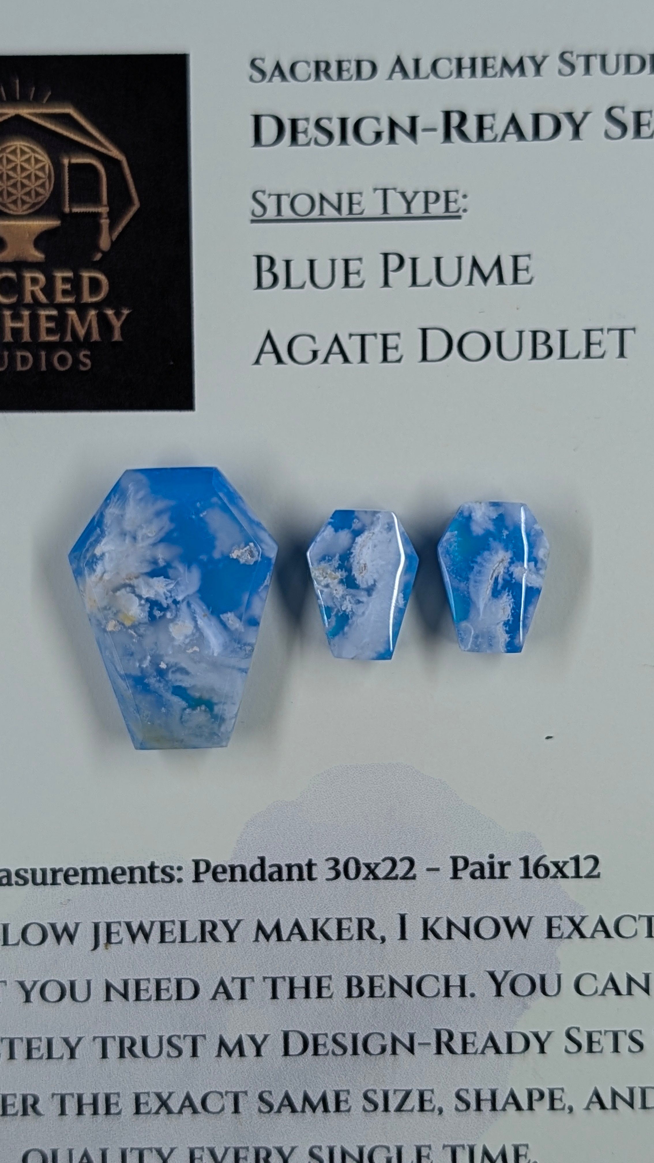 Coffin Shape - Blue Plume Doublet - Design-Ready Set