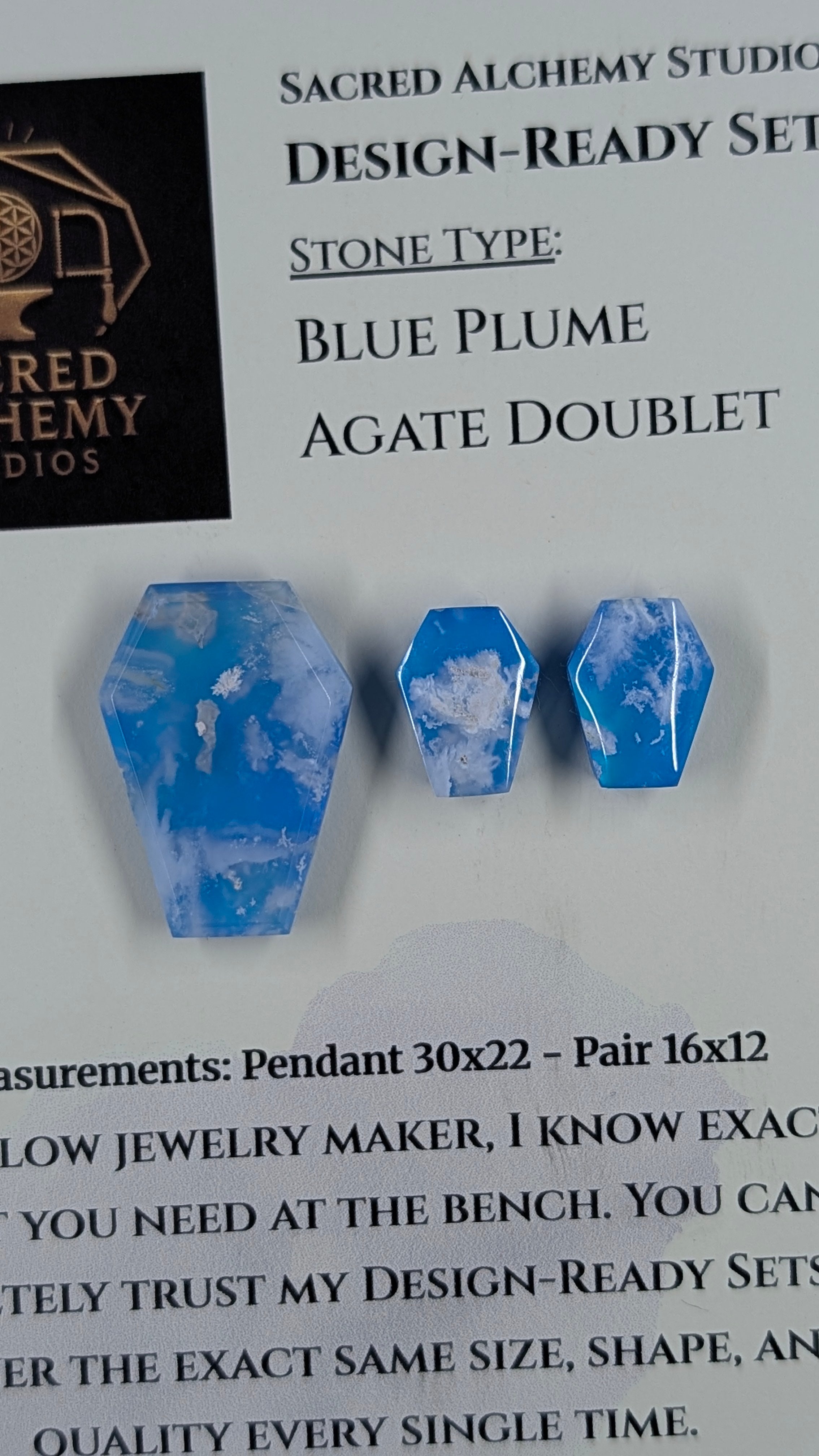 Coffin Shape - Blue Plume Doublet - Design-Ready Set