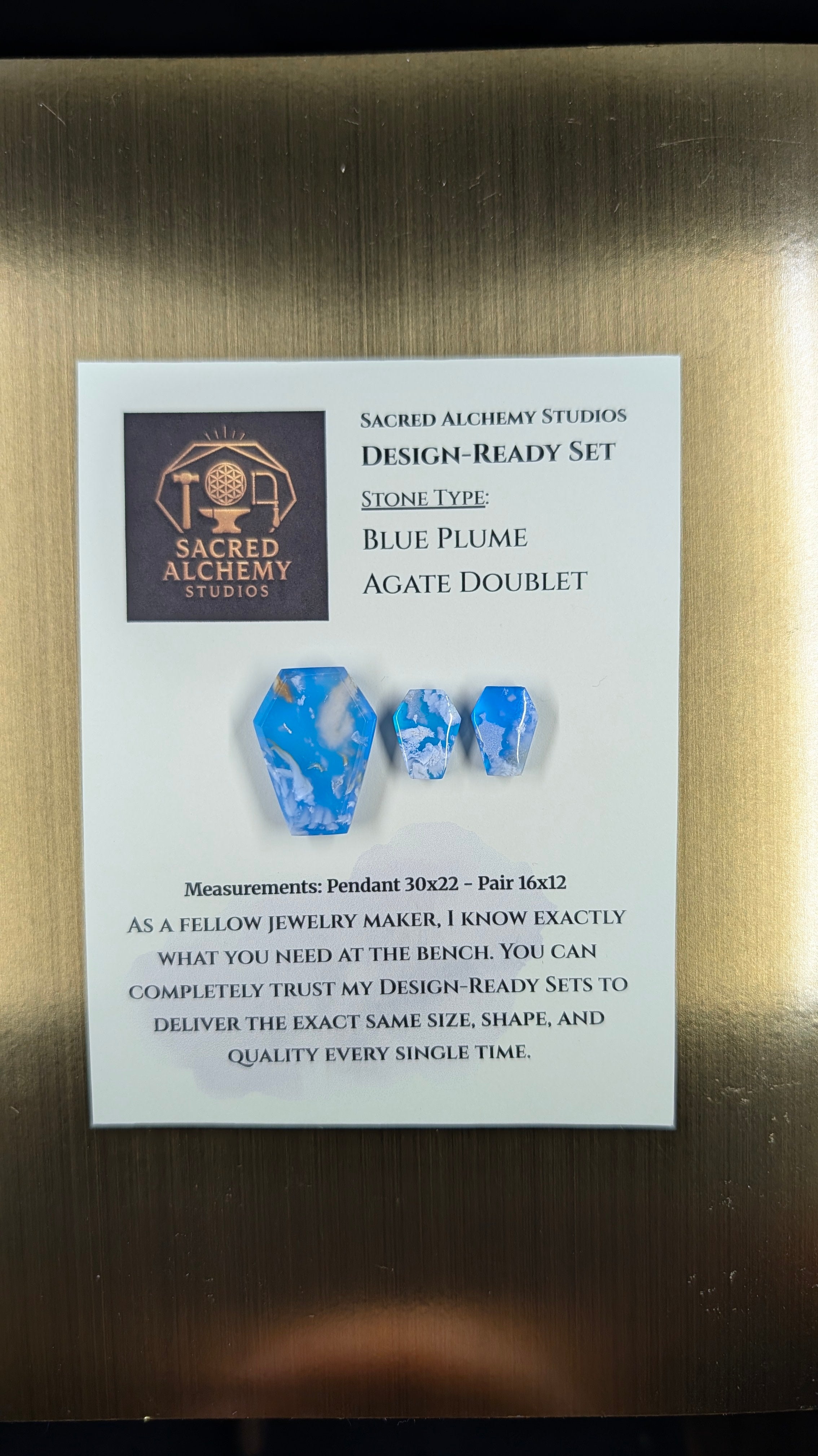Coffin Shape - Blue Plume Doublet - Design-Ready Set