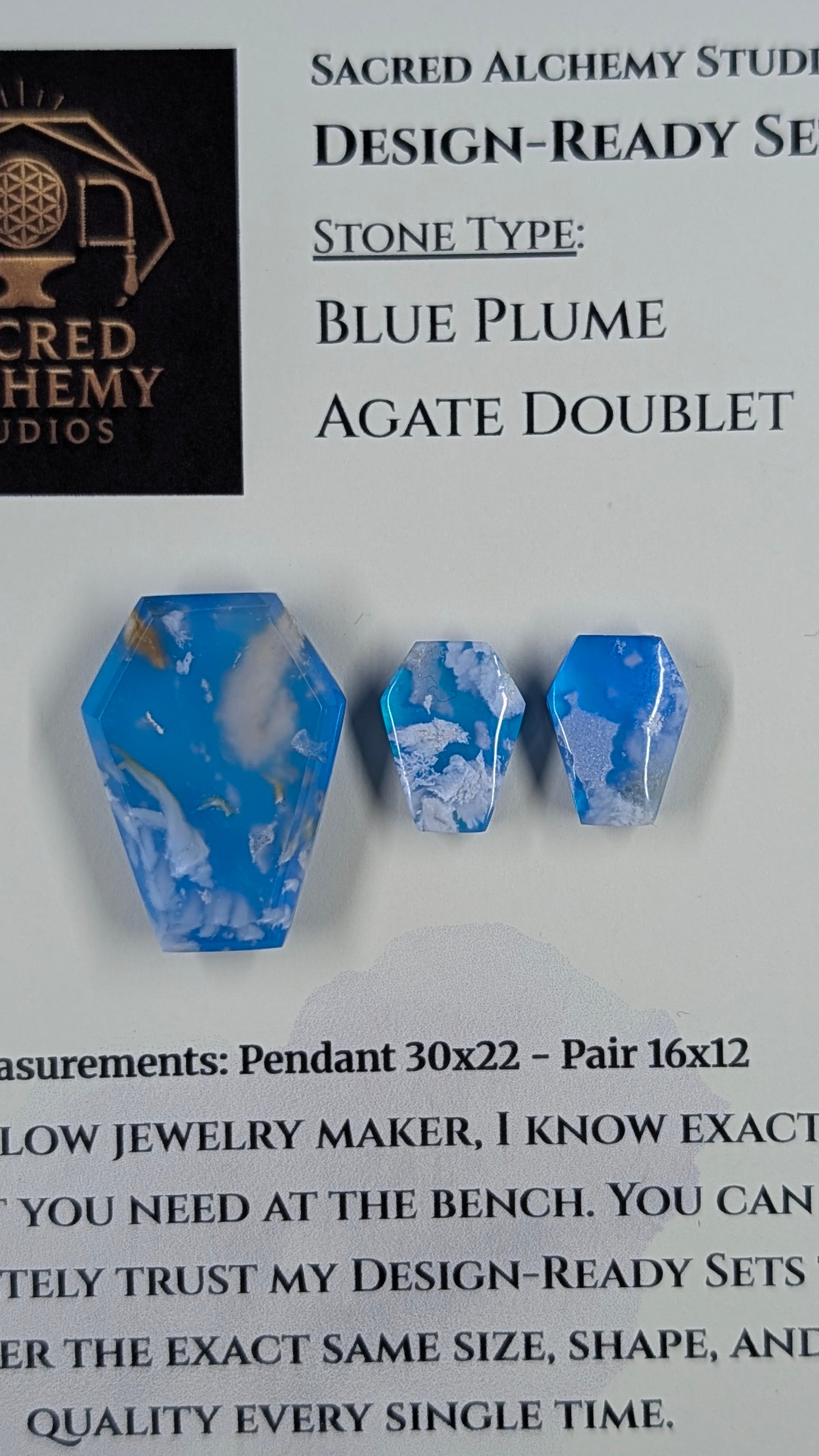 Coffin Shape - Blue Plume Doublet - Design-Ready Set