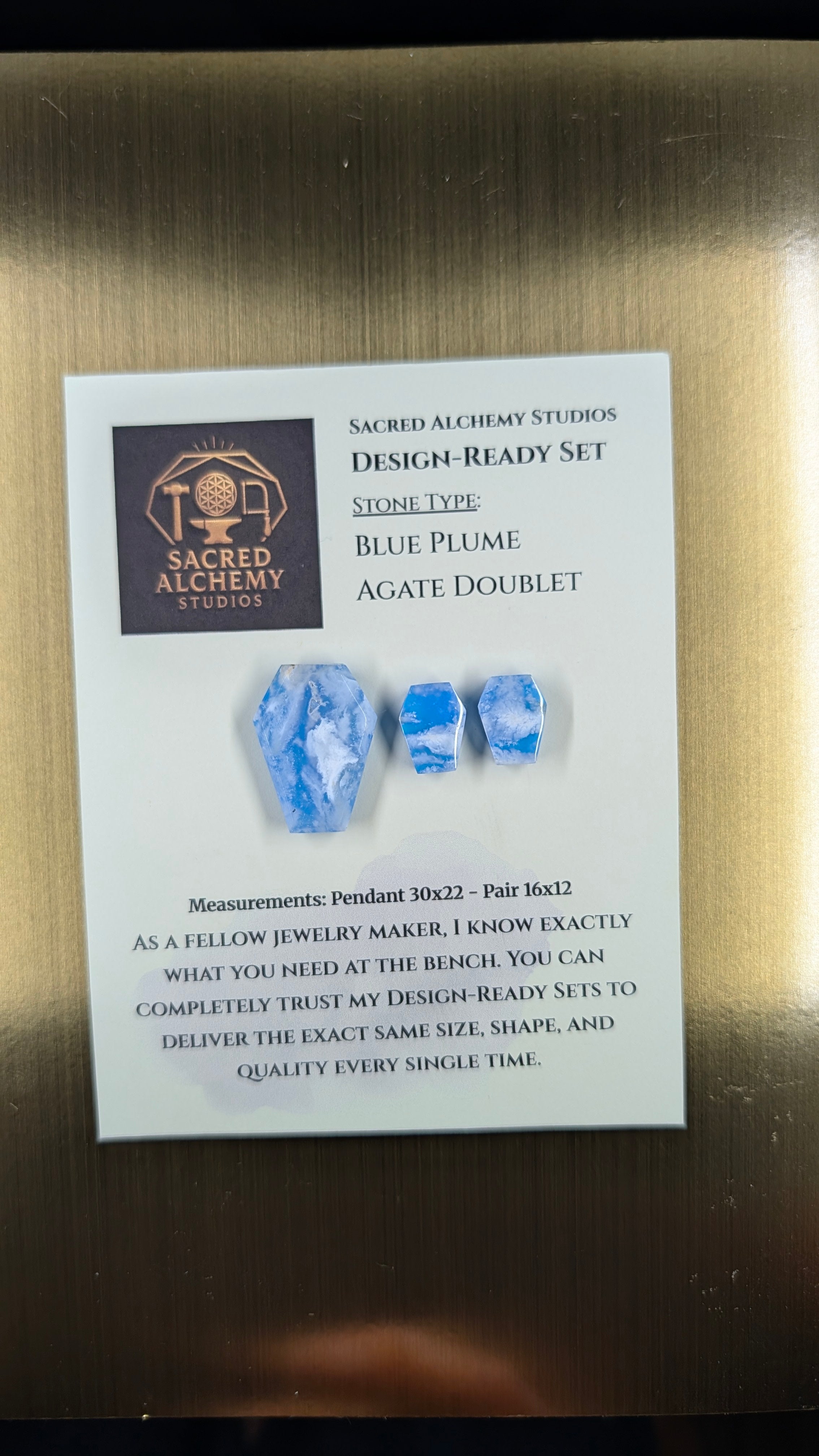 Coffin Shape - Blue Plume Doublet - Design-Ready Set