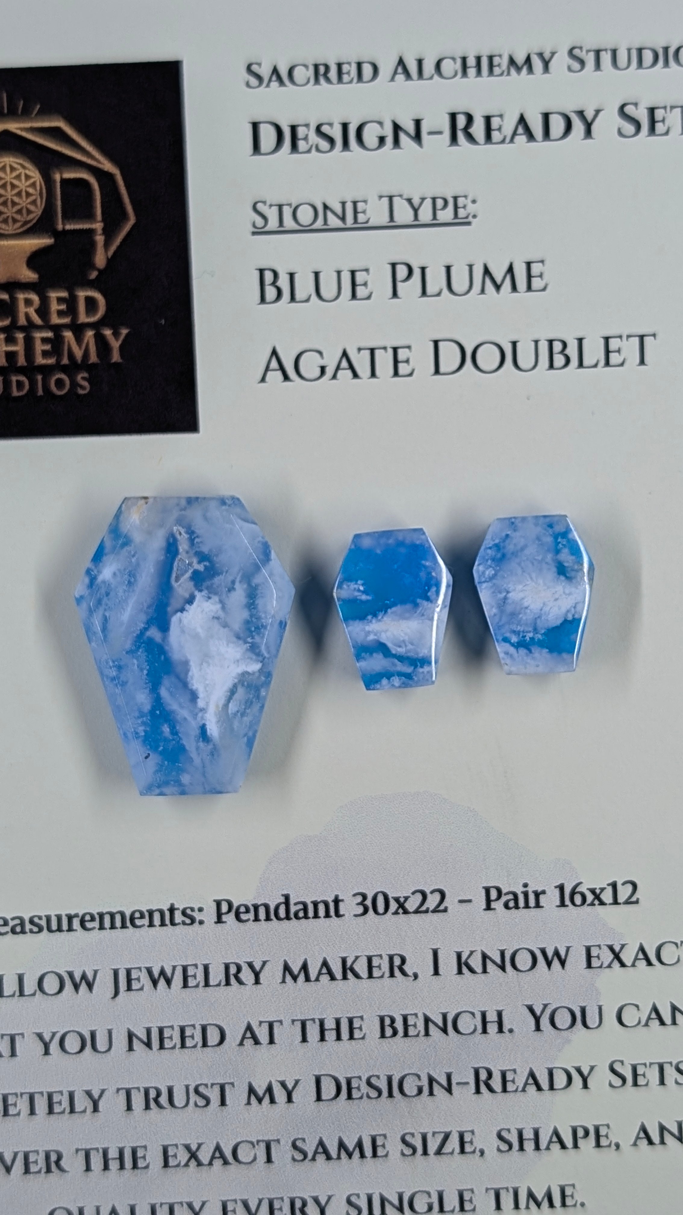 Coffin Shape - Blue Plume Doublet - Design-Ready Set