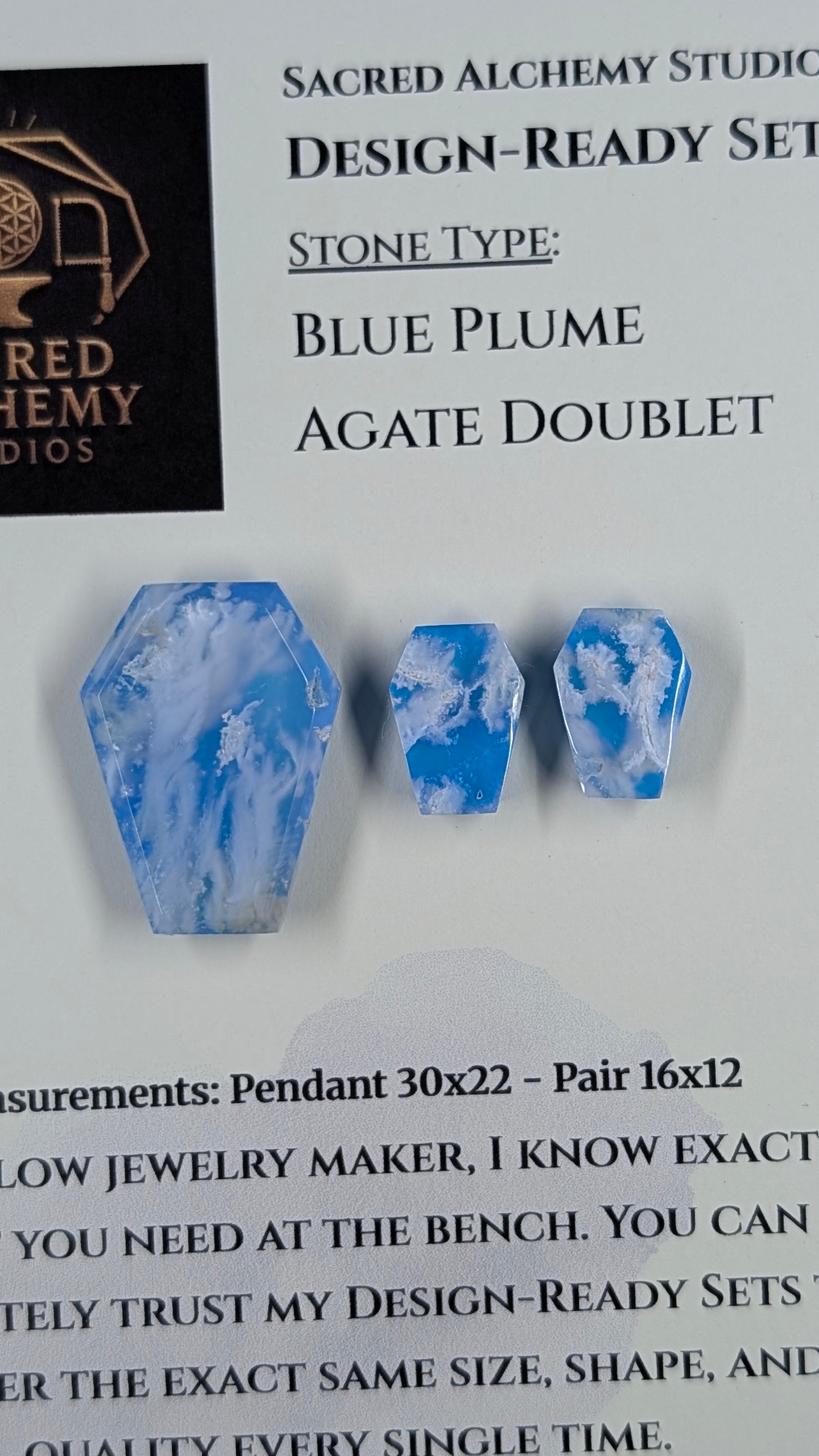 Coffin Shape - Blue Plume Doublet - Design-Ready Set