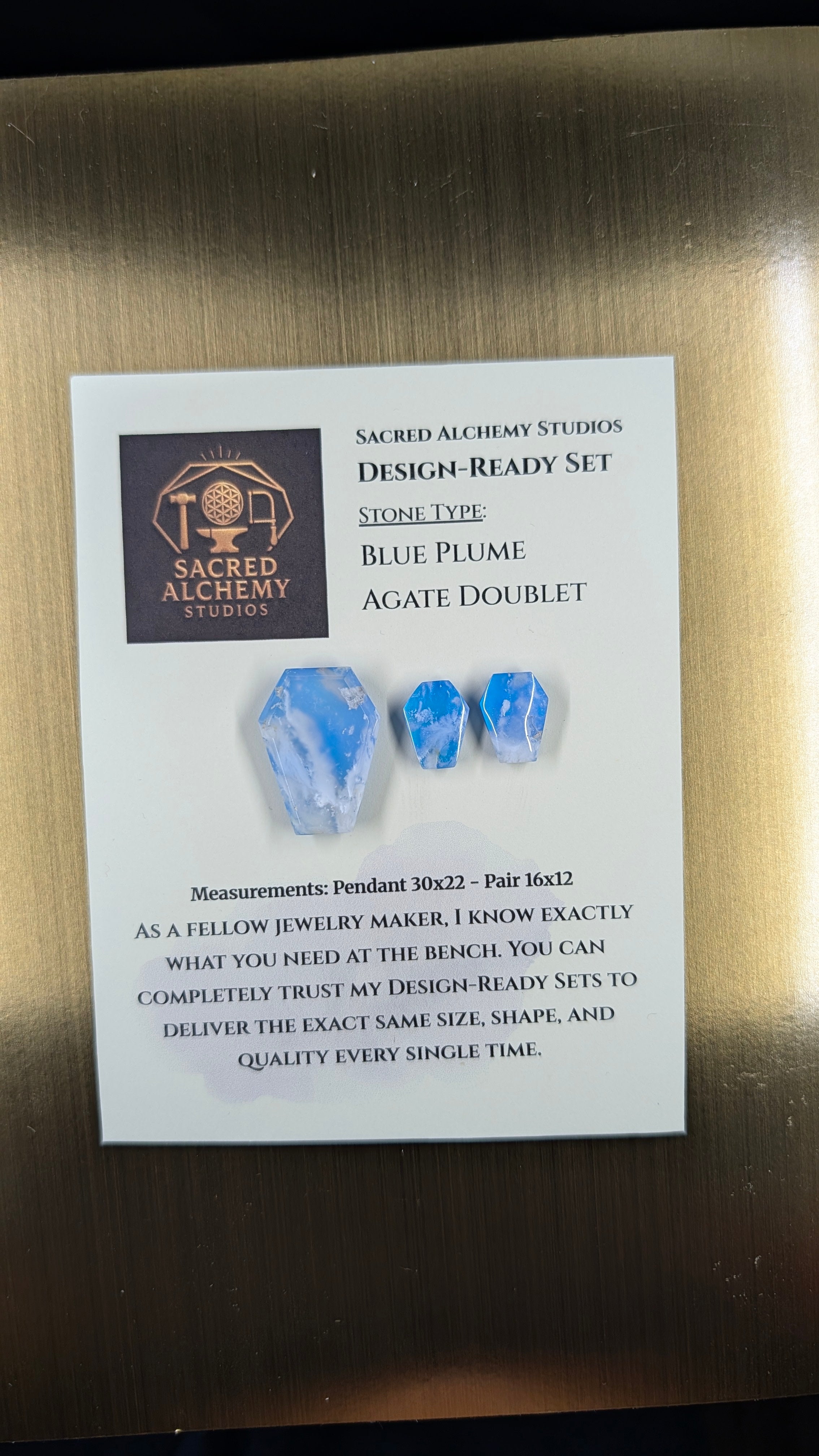 Coffin Shape - Blue Plume Doublet - Design-Ready Set