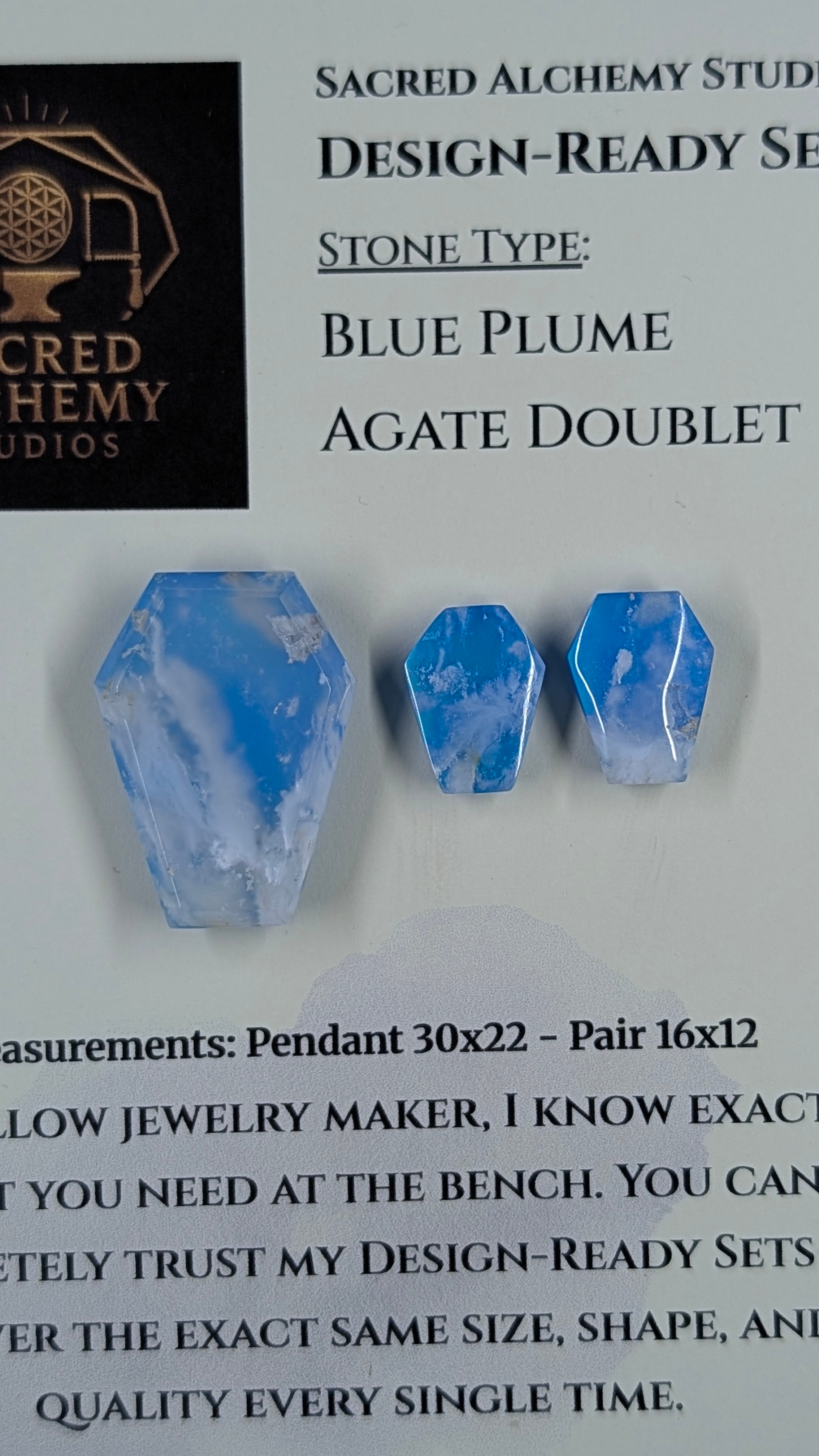 Coffin Shape - Blue Plume Doublet - Design-Ready Set