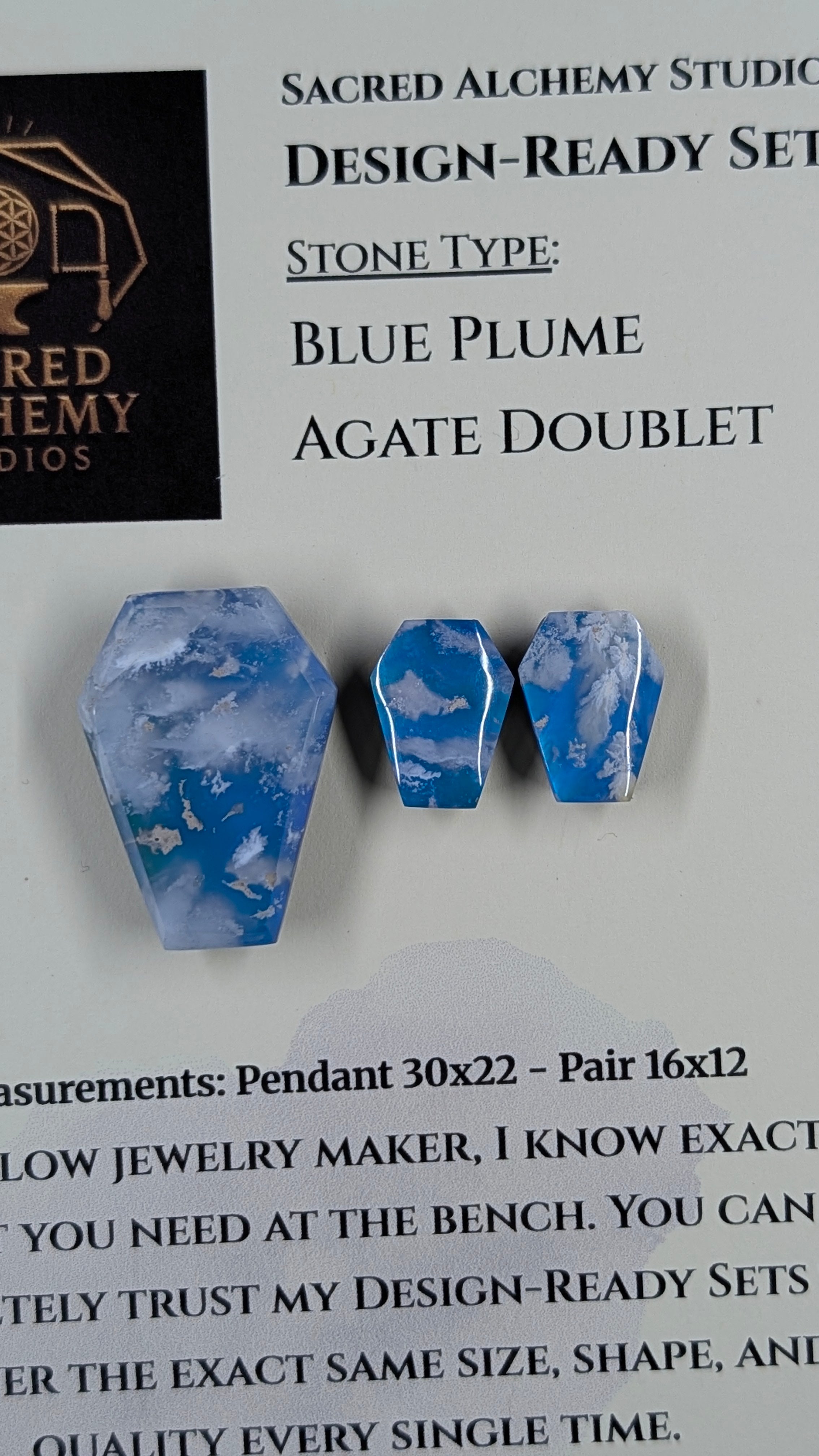 Coffin Shape - Blue Plume Doublet - Design-Ready Set