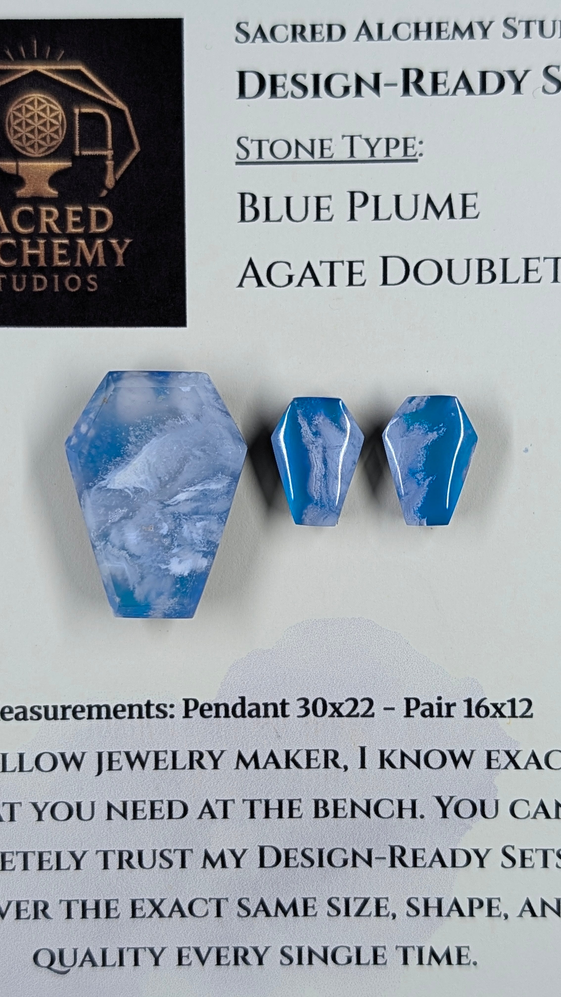 Coffin Shape - Blue Plume Doublet - Design-Ready Set