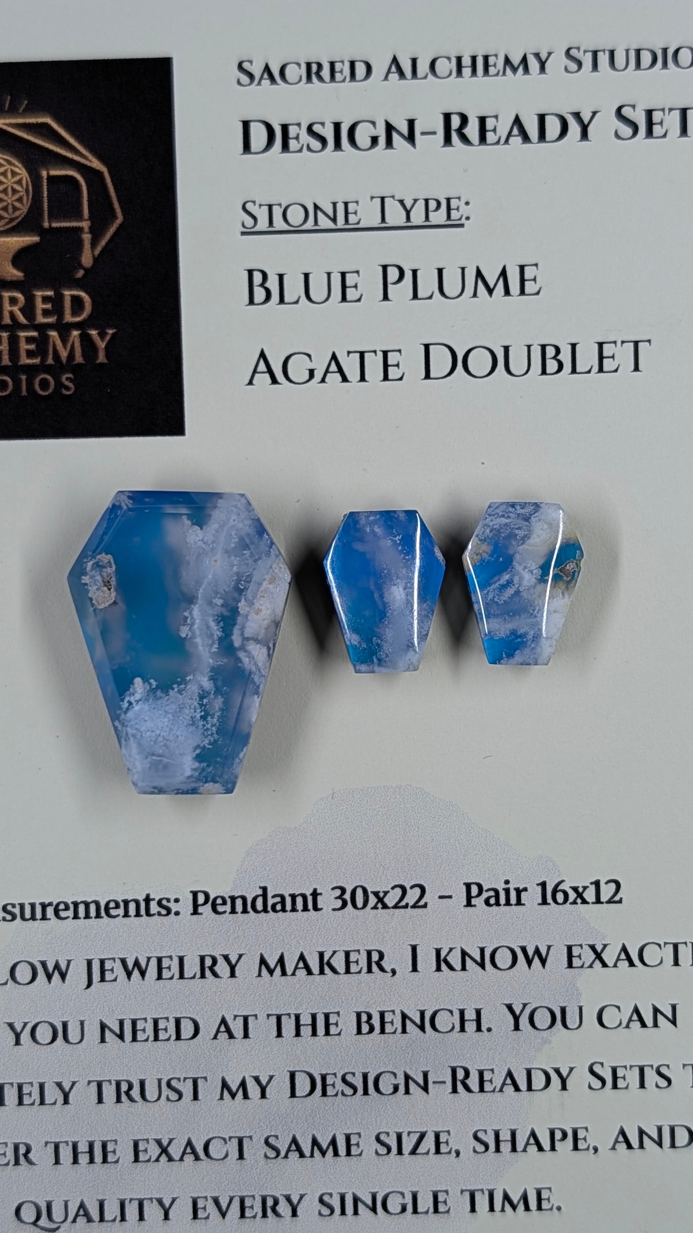 Coffin Shape - Blue Plume Doublet - Design-Ready Set