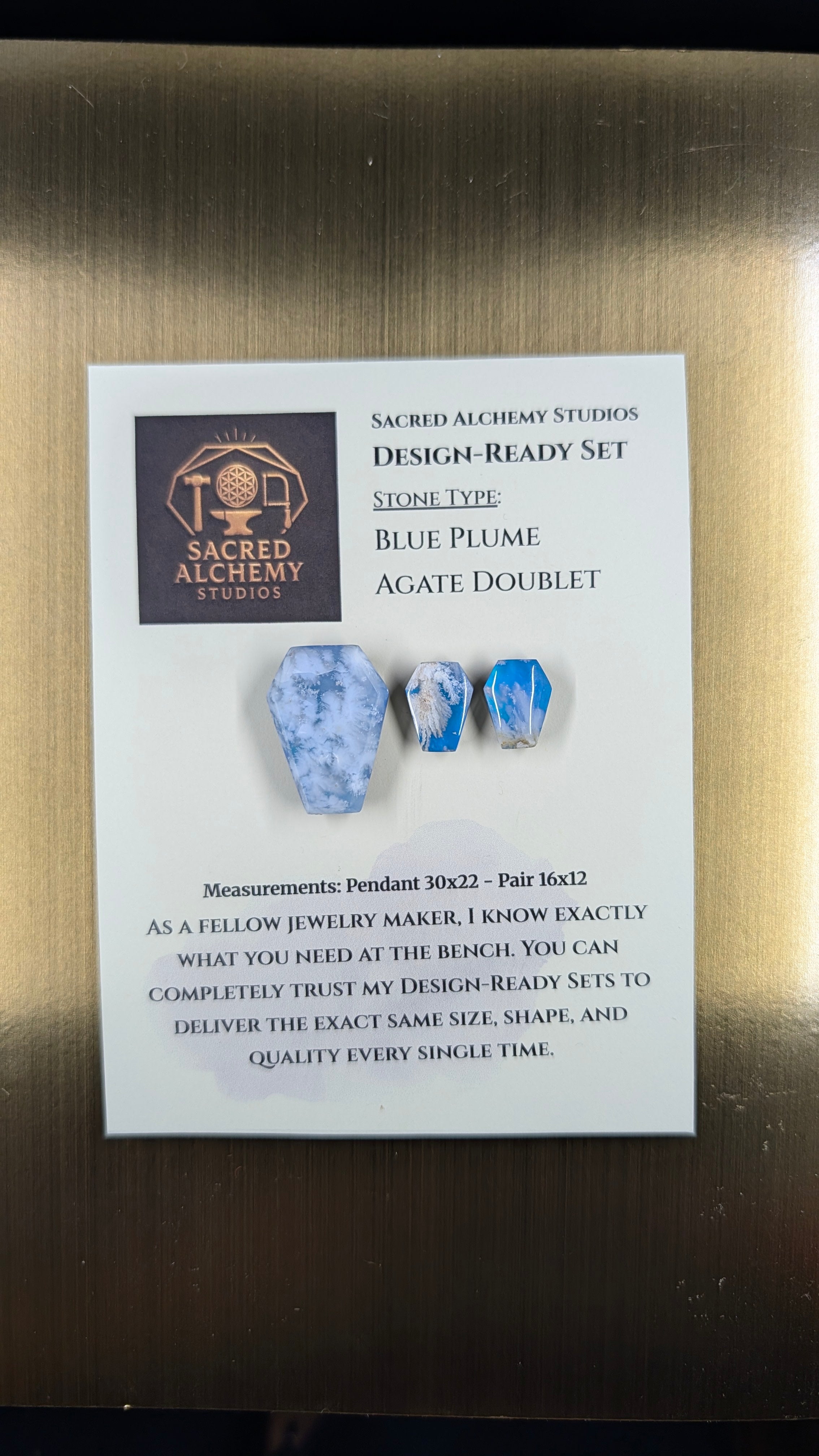 Coffin Shape - Blue Plume Doublet - Design-Ready Set