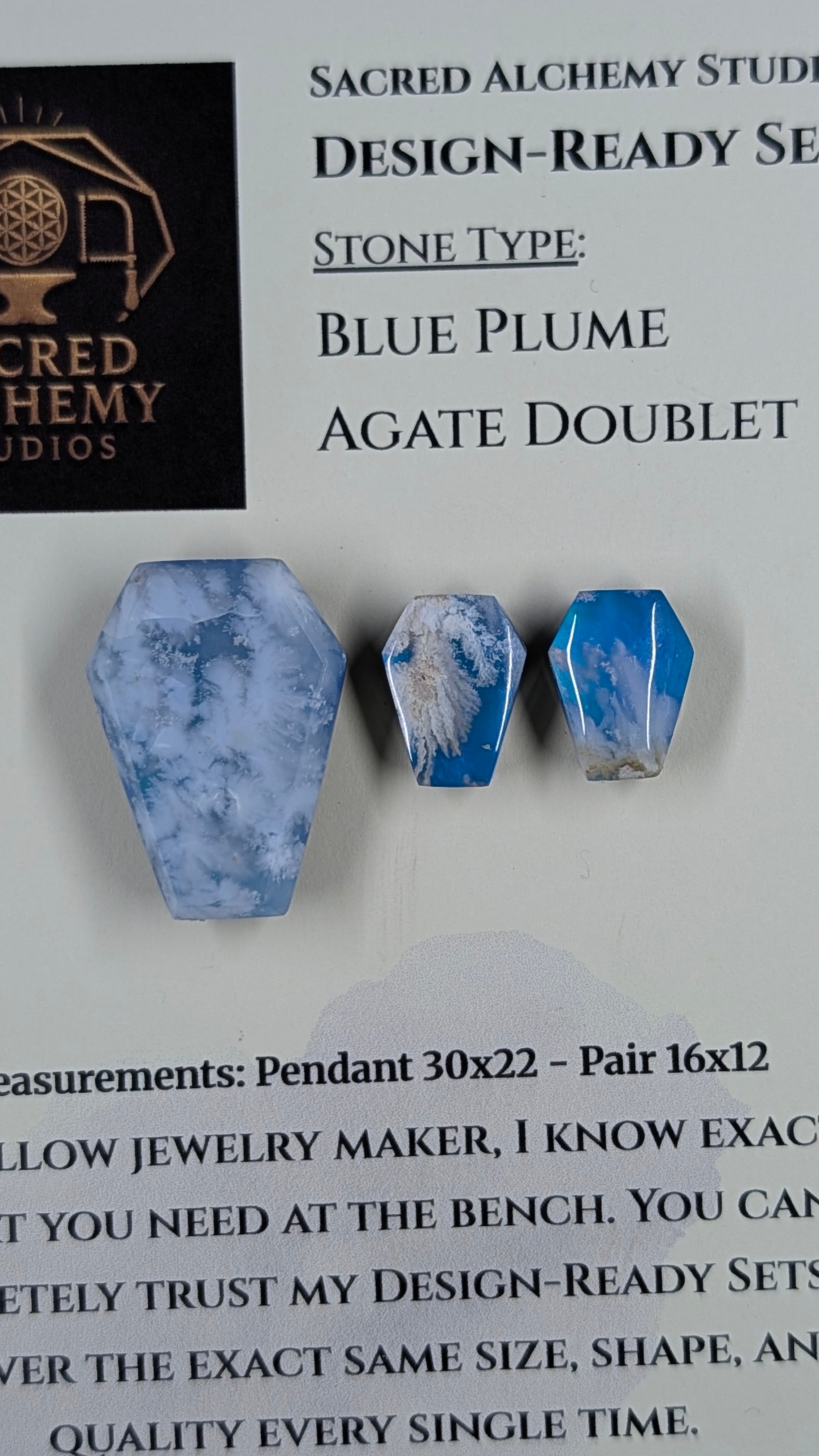 Coffin Shape - Blue Plume Doublet - Design-Ready Set