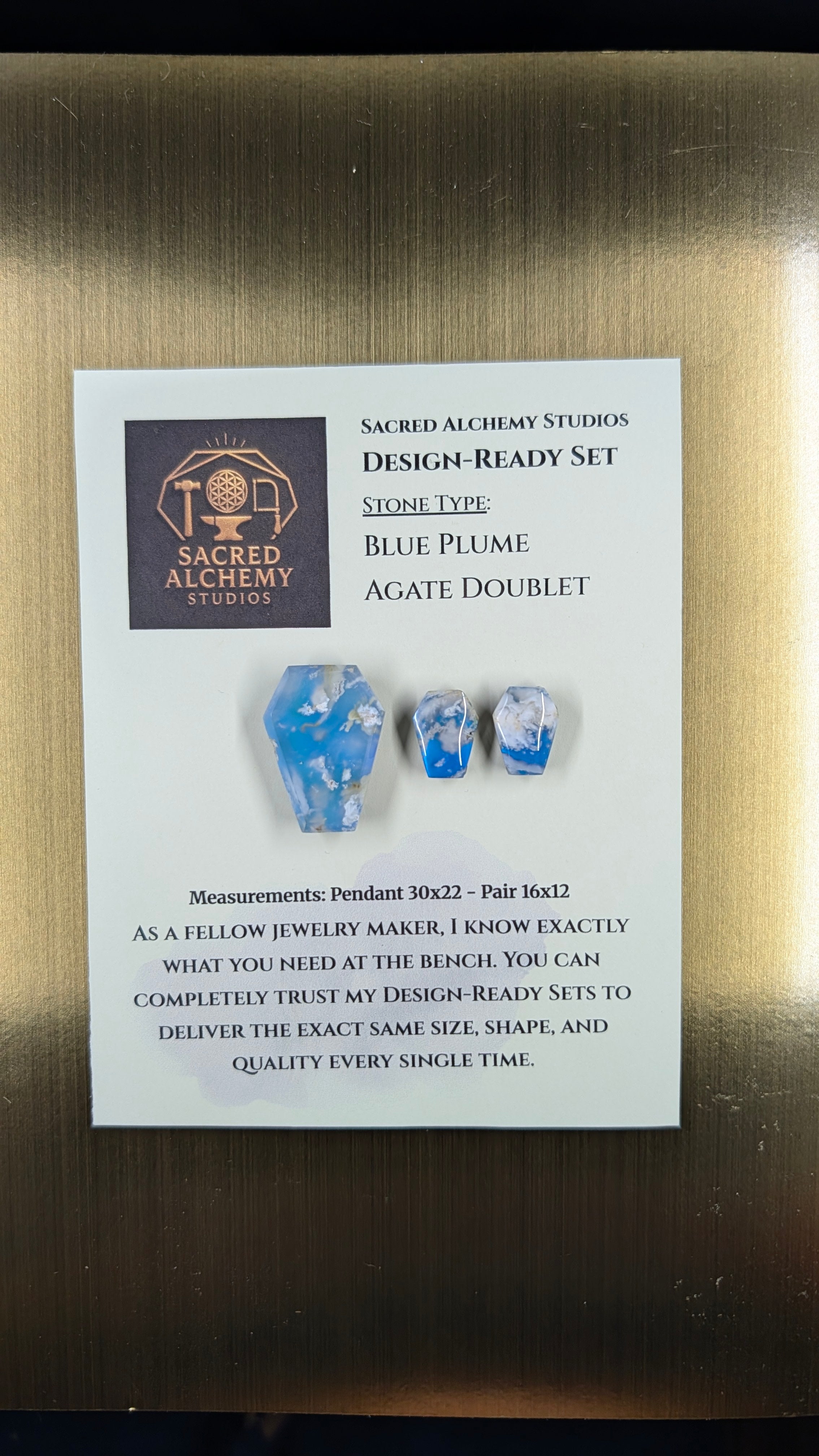 Coffin Shape - Blue Plume Doublet - Design-Ready Set