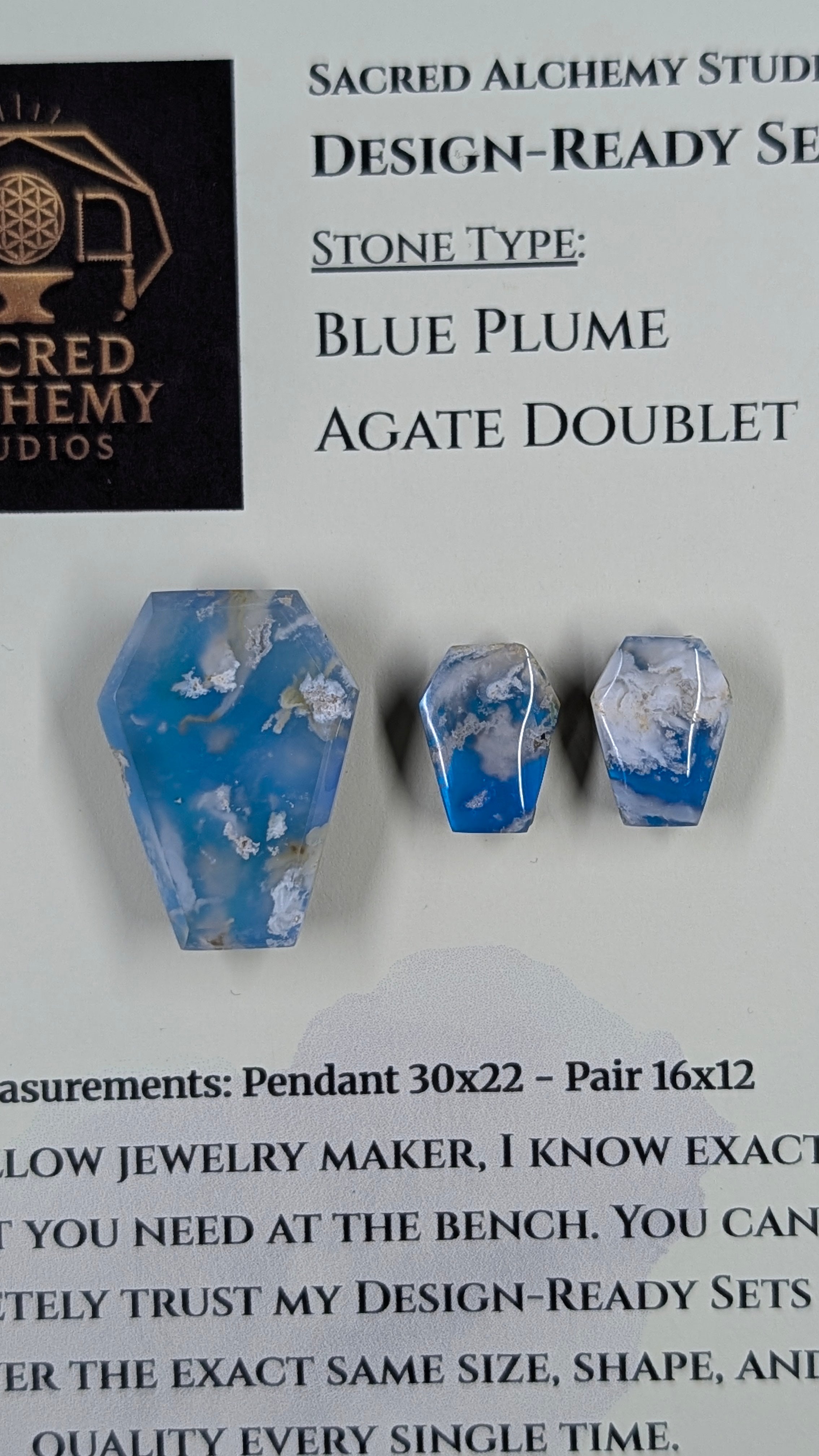 Coffin Shape - Blue Plume Doublet - Design-Ready Set