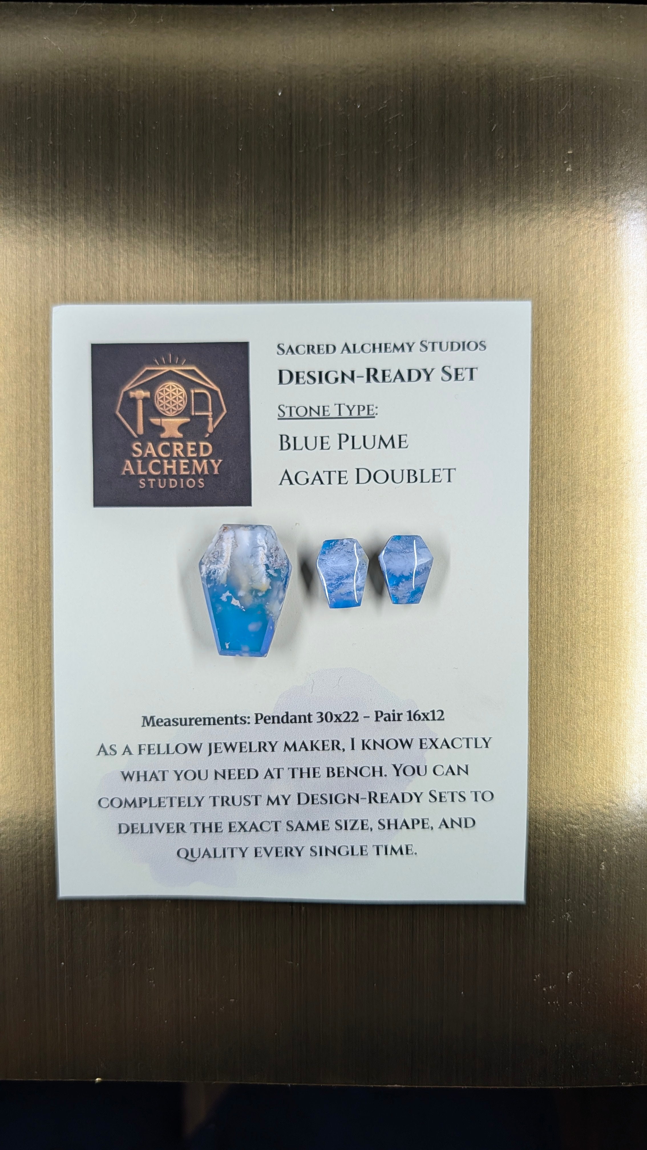Coffin Shape - Blue Plume Doublet - Design-Ready Set