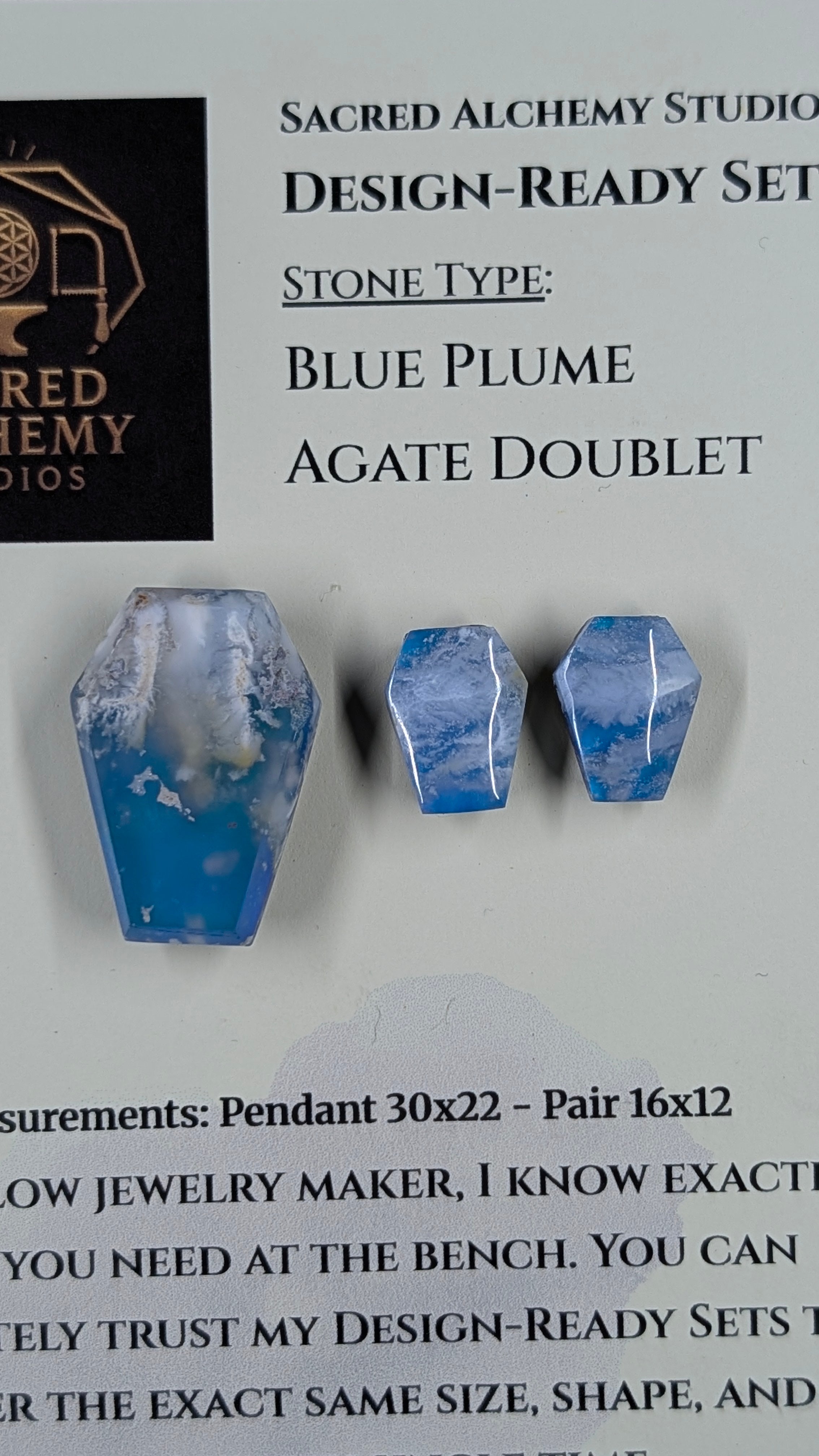 Coffin Shape - Blue Plume Doublet - Design-Ready Set