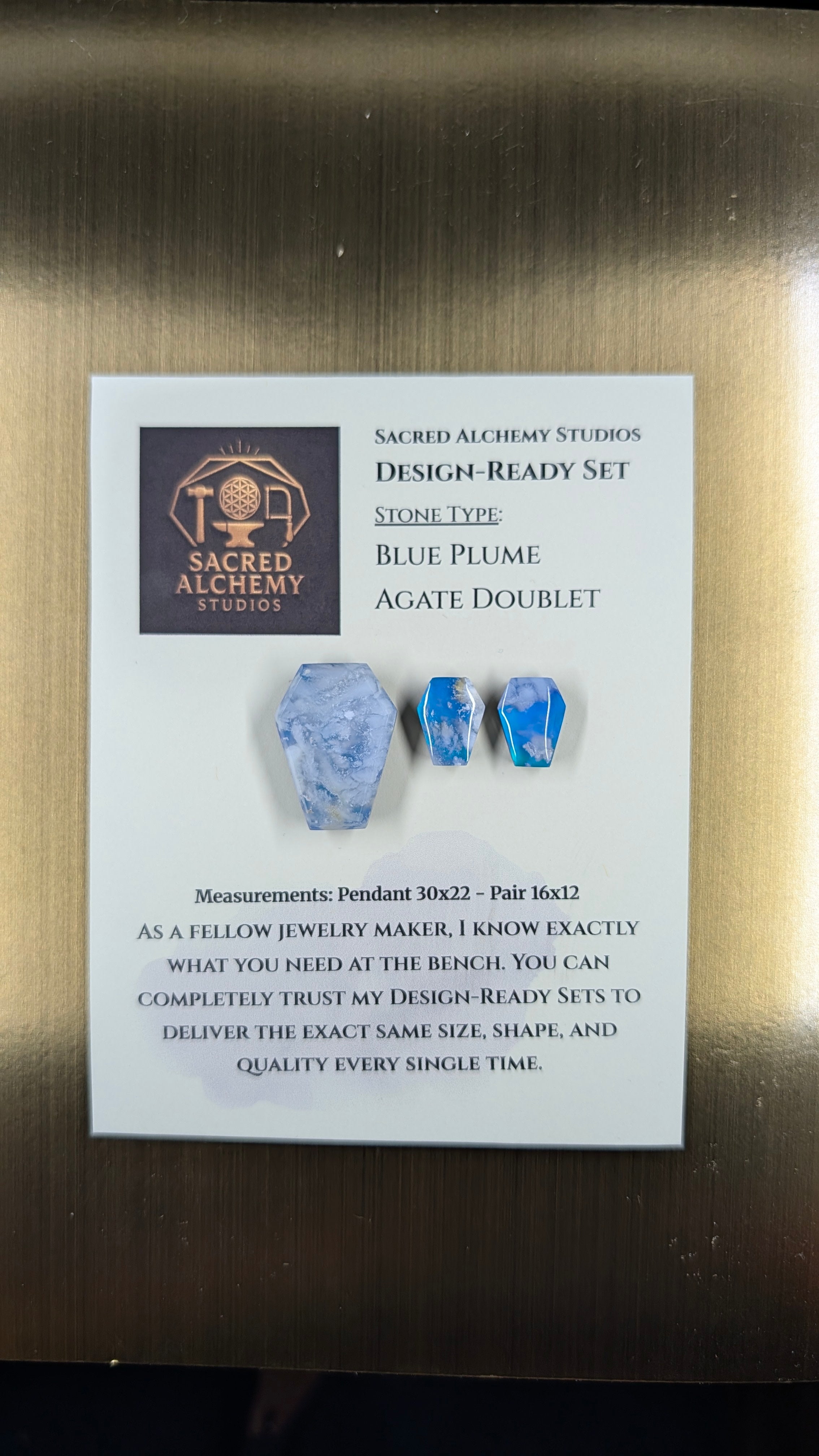 Coffin Shape - Blue Plume Doublet - Design-Ready Set