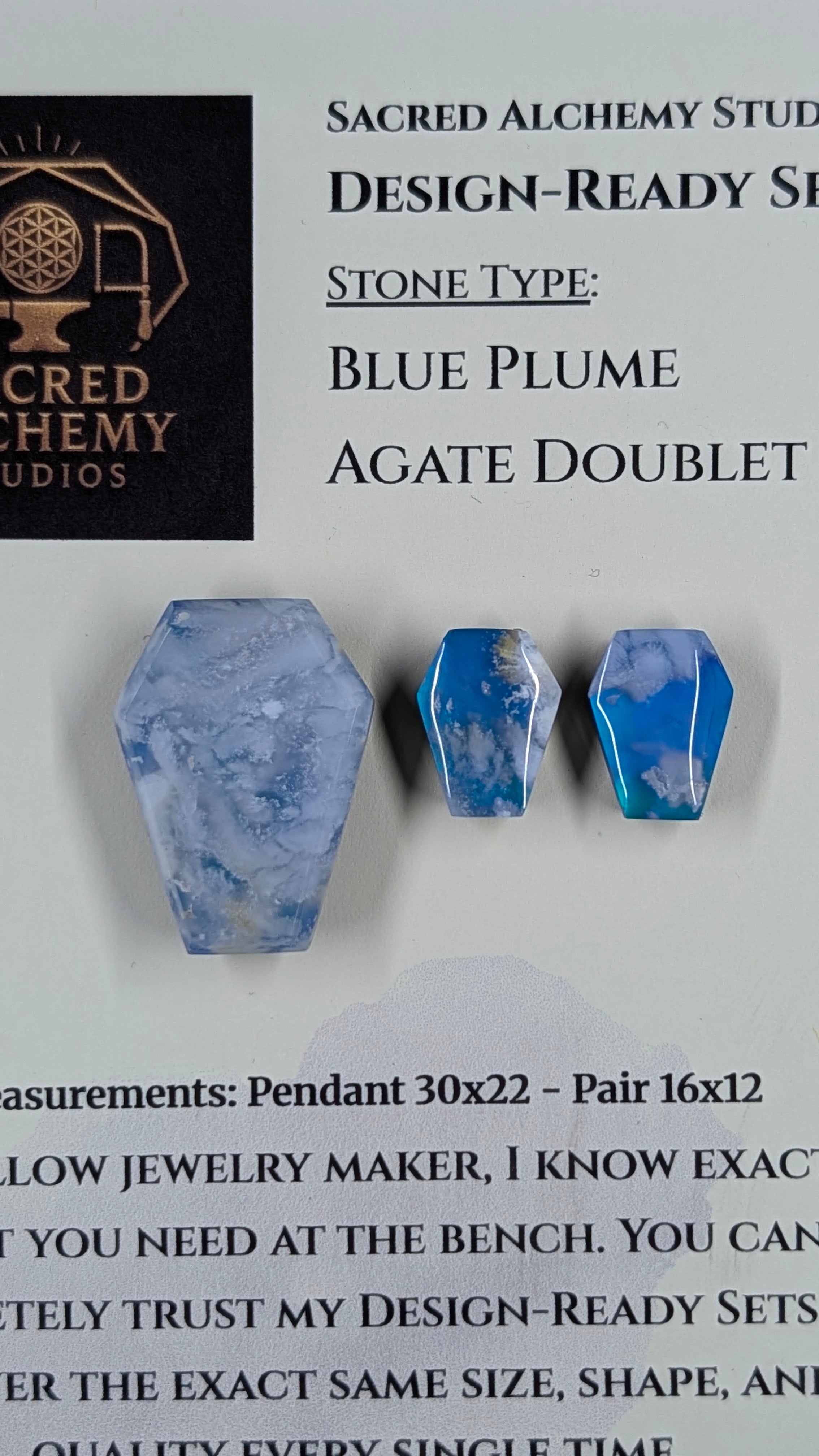 Coffin Shape - Blue Plume Doublet - Design-Ready Set