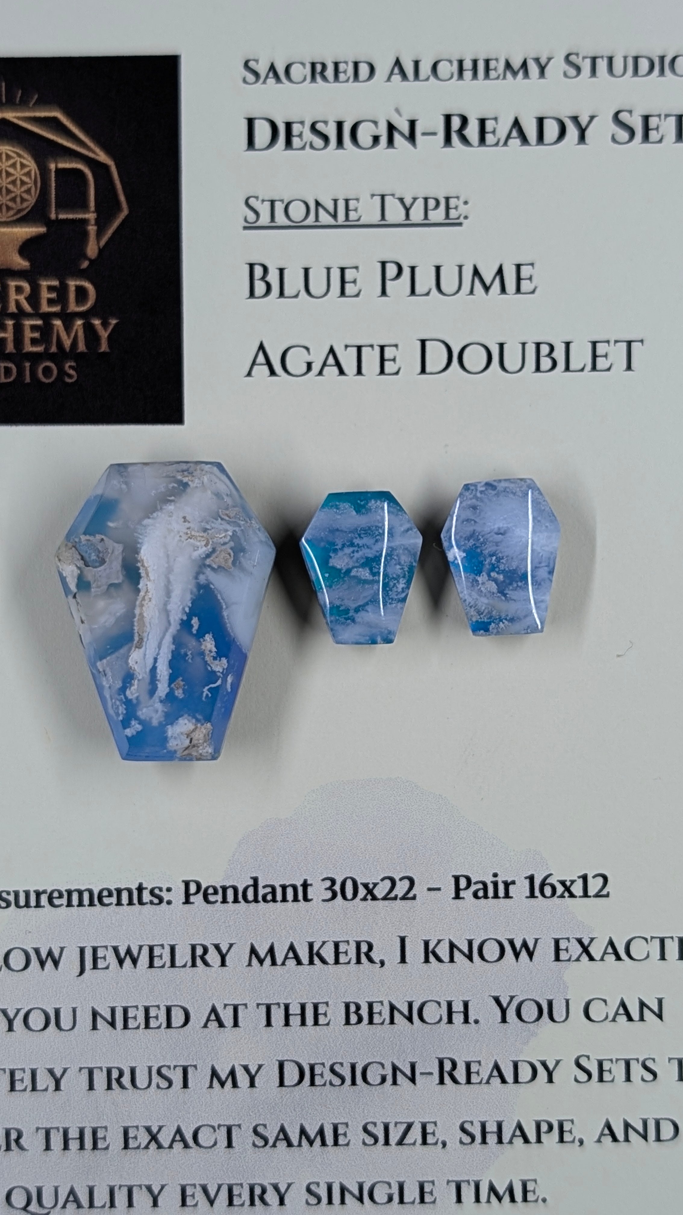 Coffin Shape - Blue Plume Doublet - Design-Ready Set