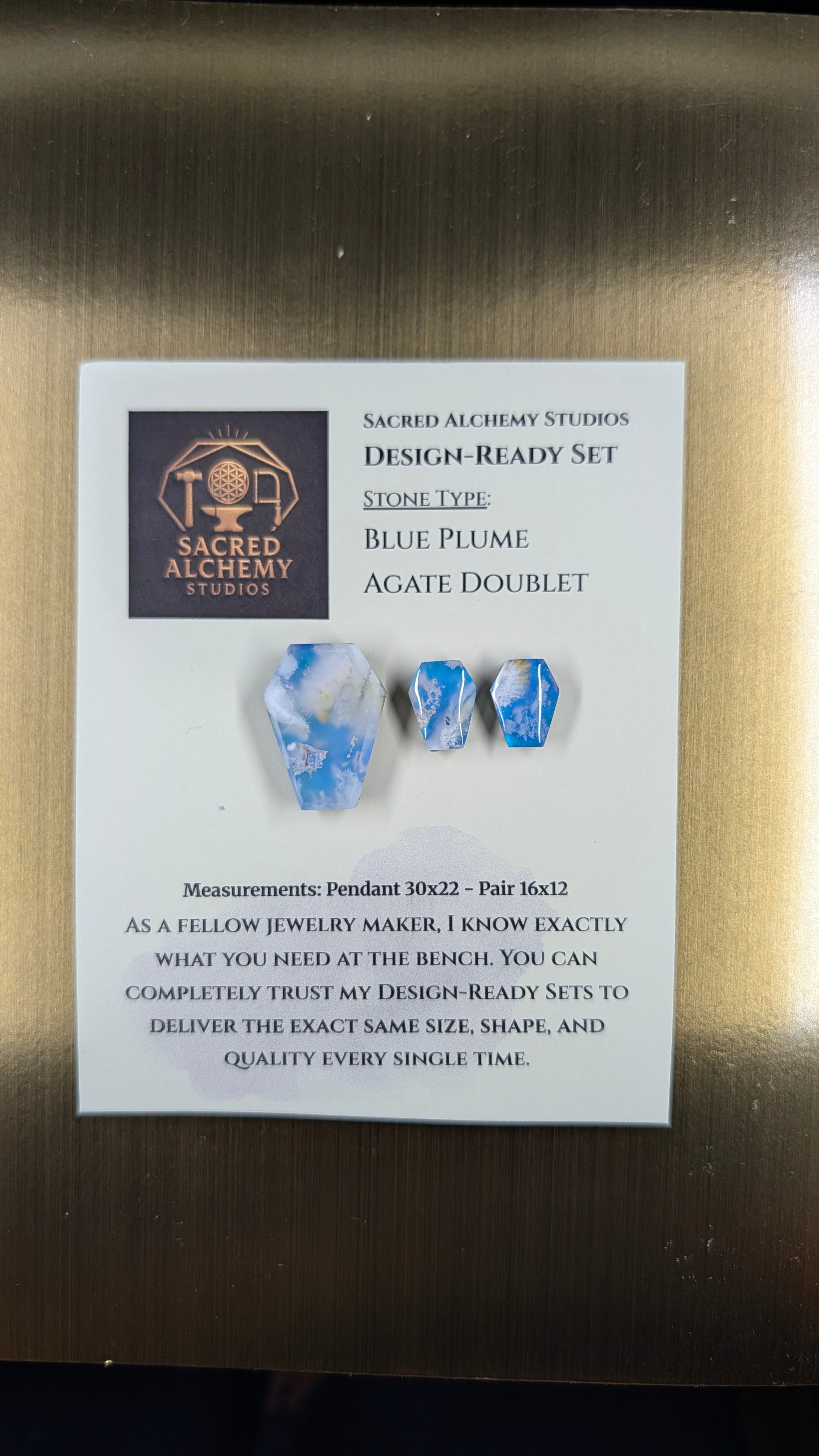 Coffin Shape - Blue Plume Doublet - Design-Ready Set