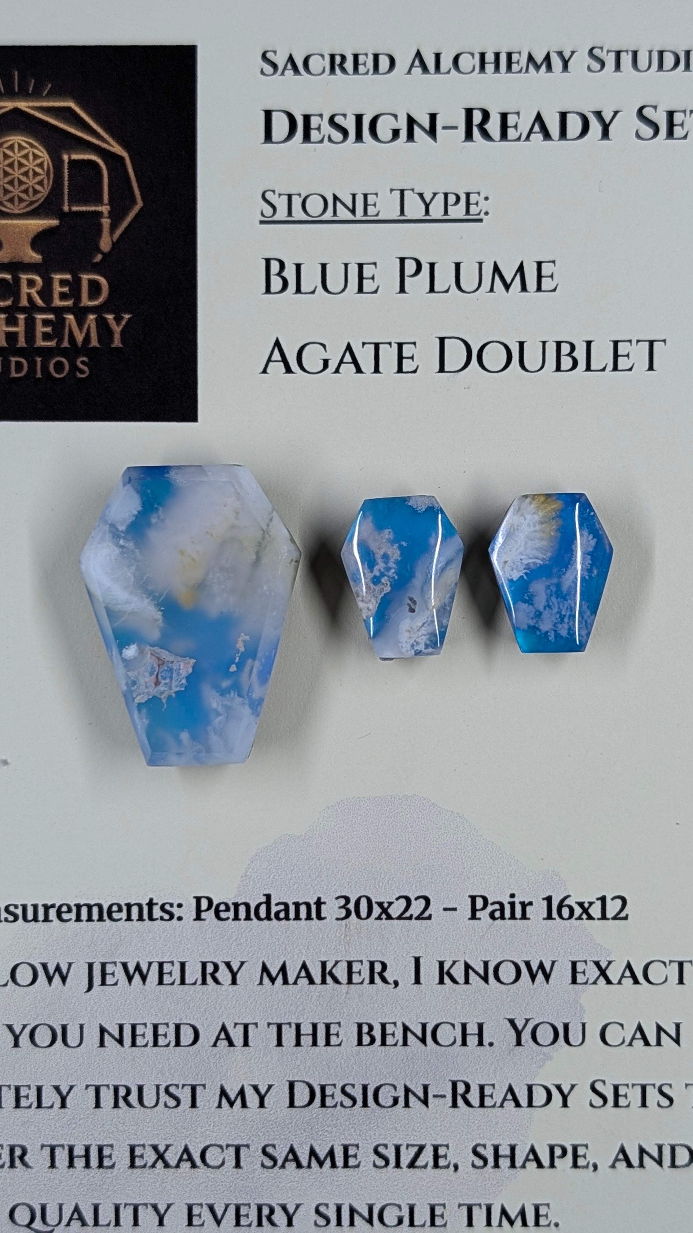 Coffin Shape - Blue Plume Doublet - Design-Ready Set