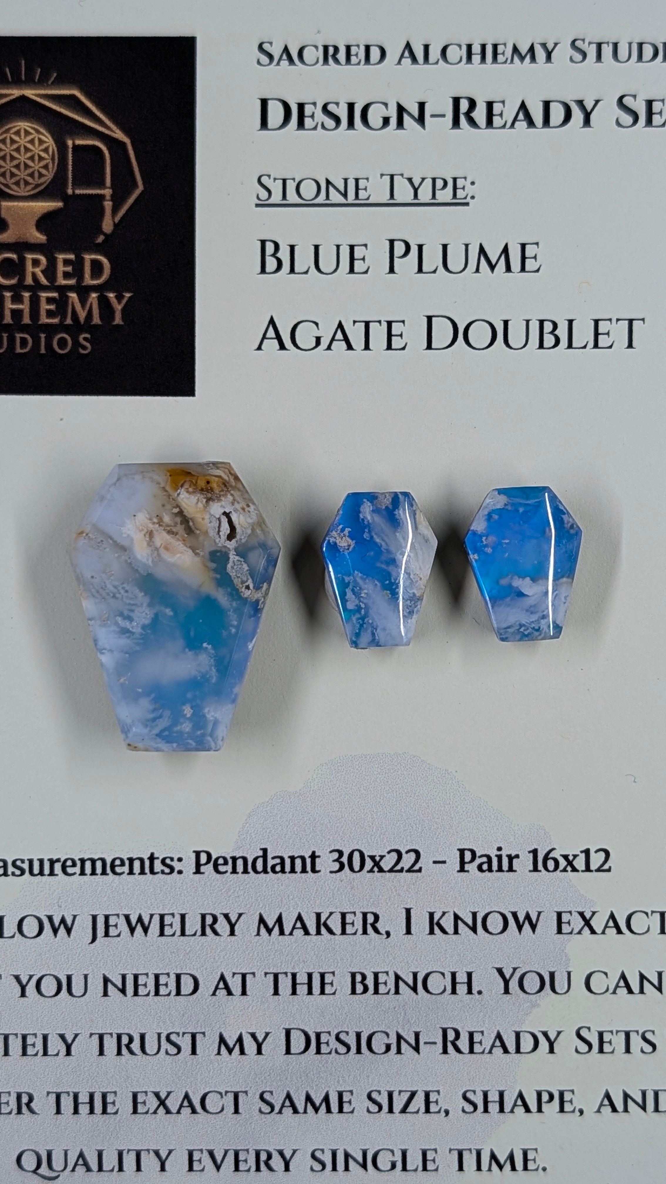 Coffin Shape - Blue Plume Doublet - Design-Ready Set