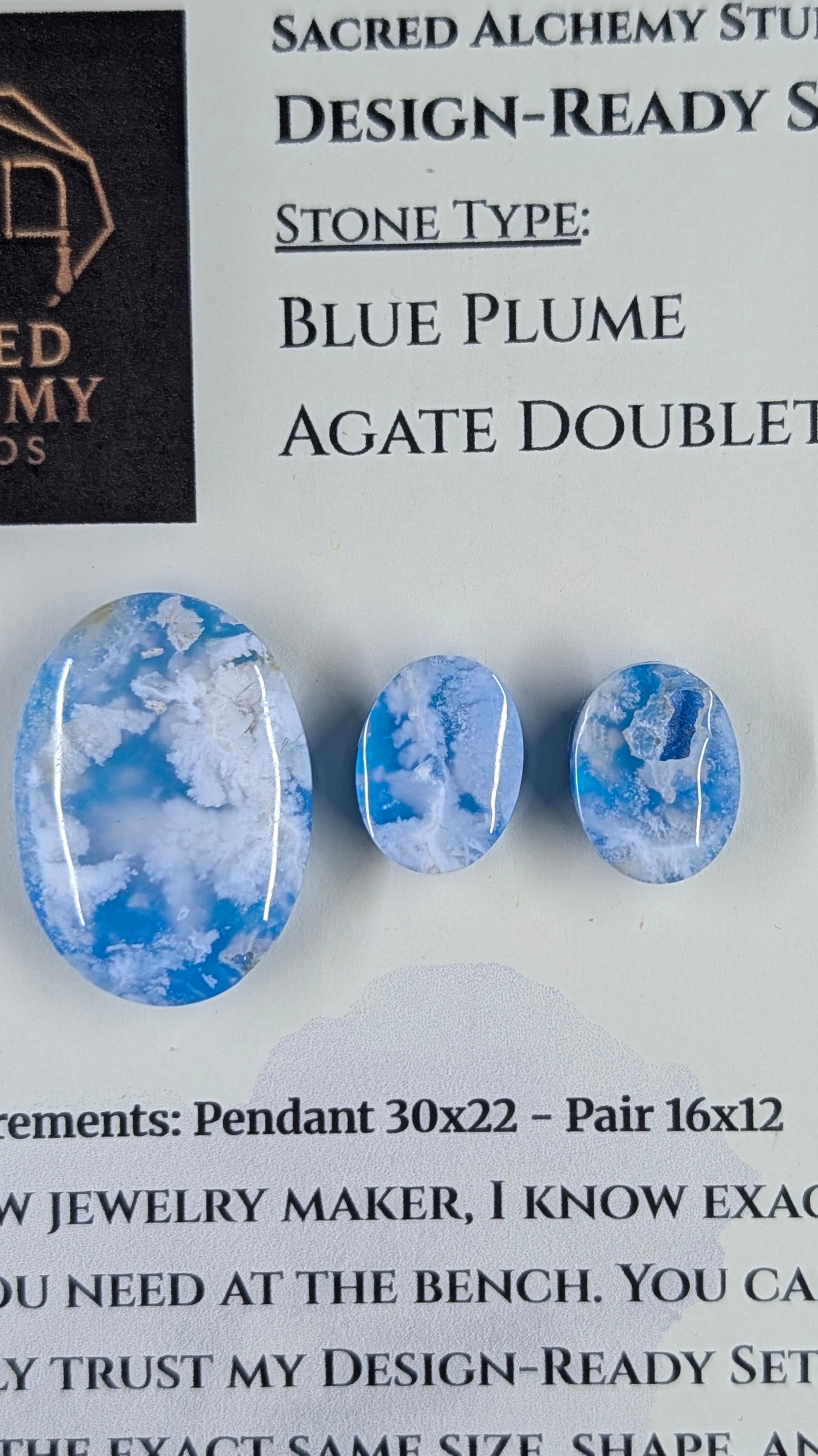 Oval Shape - Blue Plume Doublet - Design-Ready Set