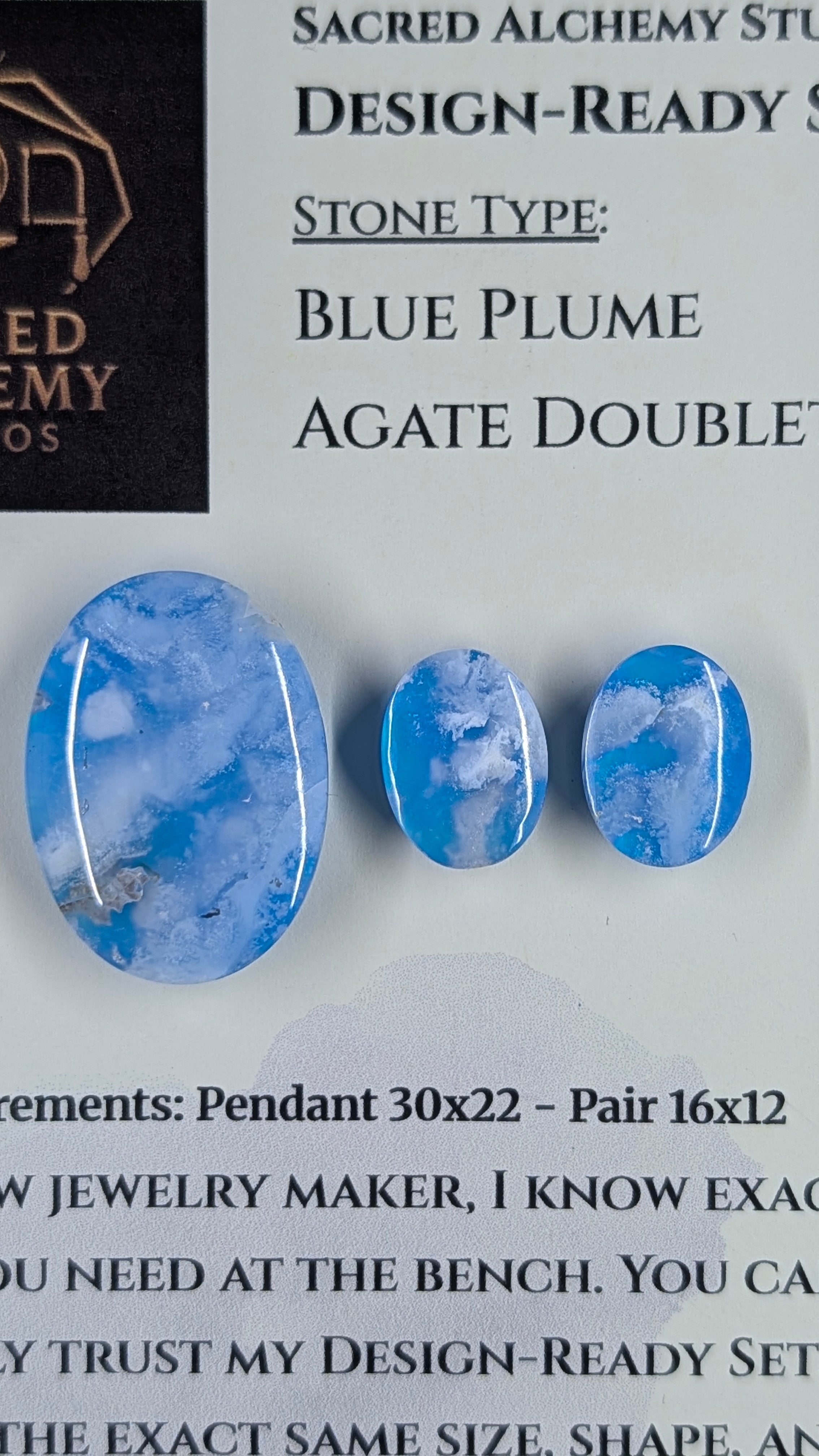 Oval Shape - Blue Plume Doublet - Design-Ready Set