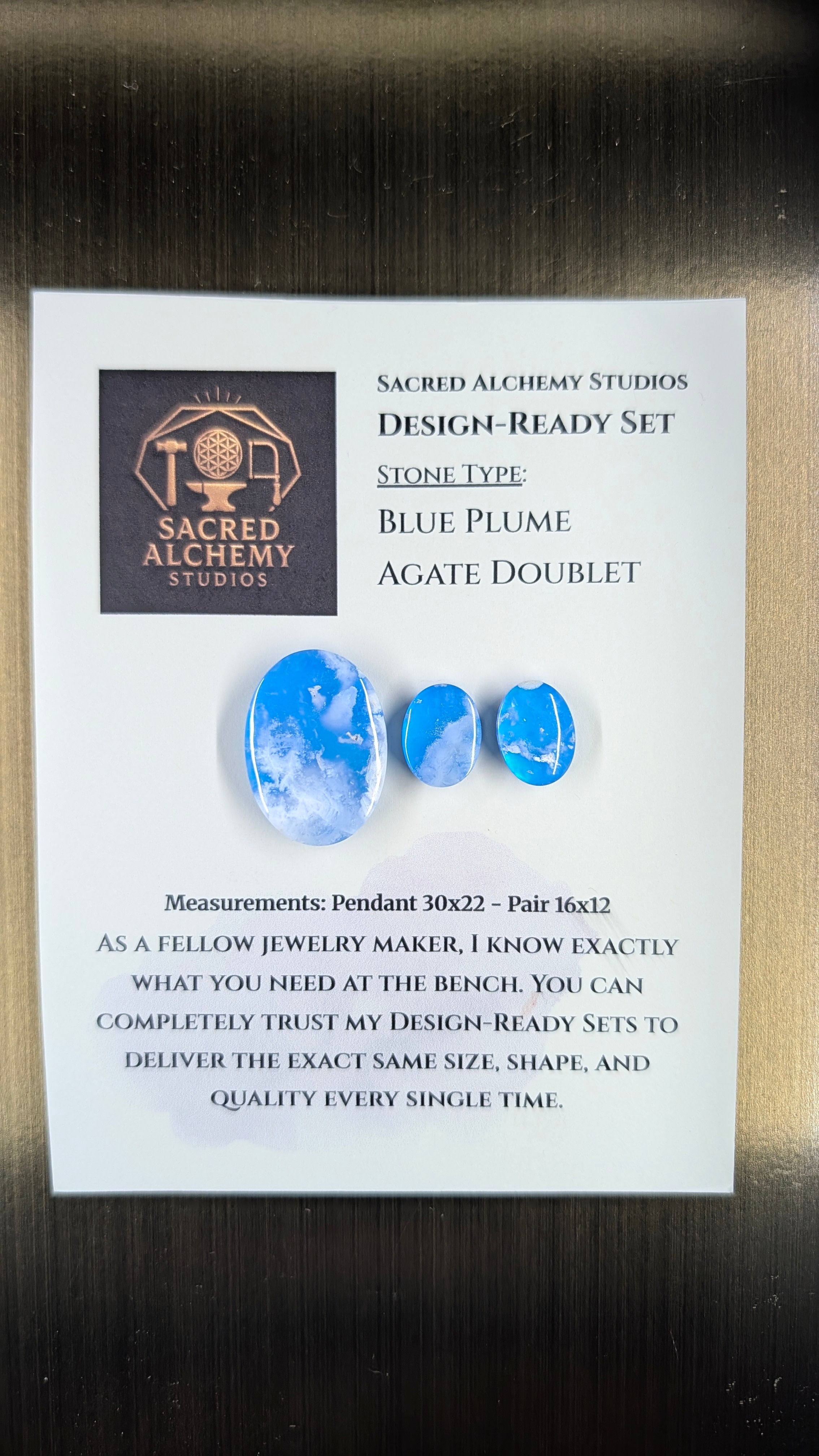 Oval Shape - Blue Plume Doublet - Design-Ready Set