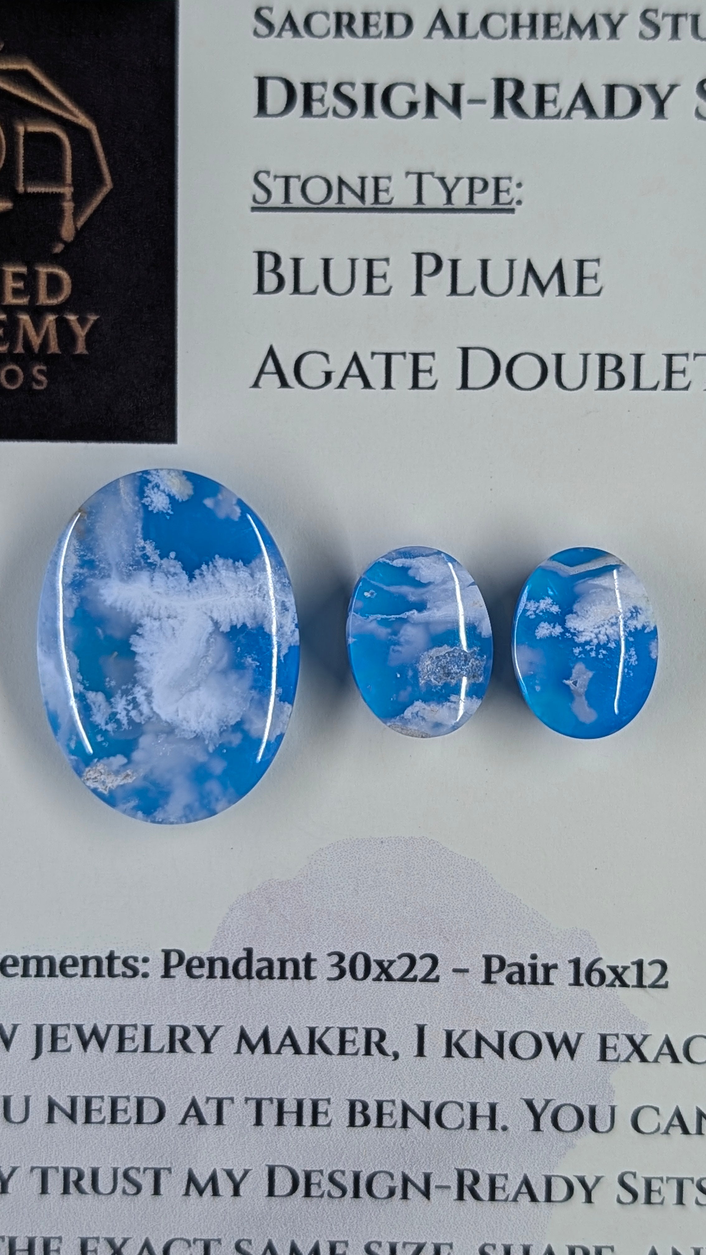 Oval Shape - Blue Plume Doublet - Design-Ready Set