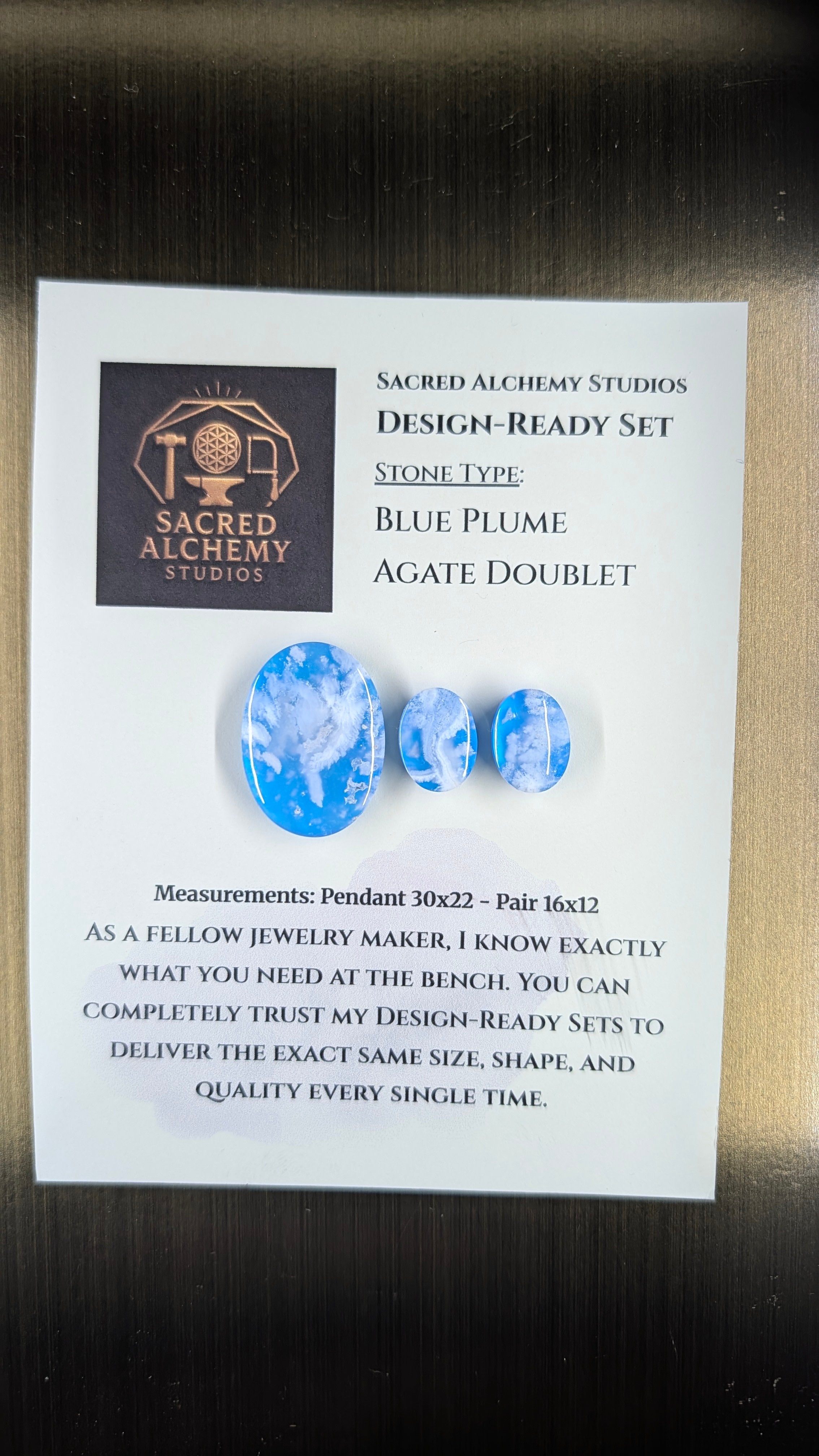 Oval Shape - Blue Plume Doublet - Design-Ready Set