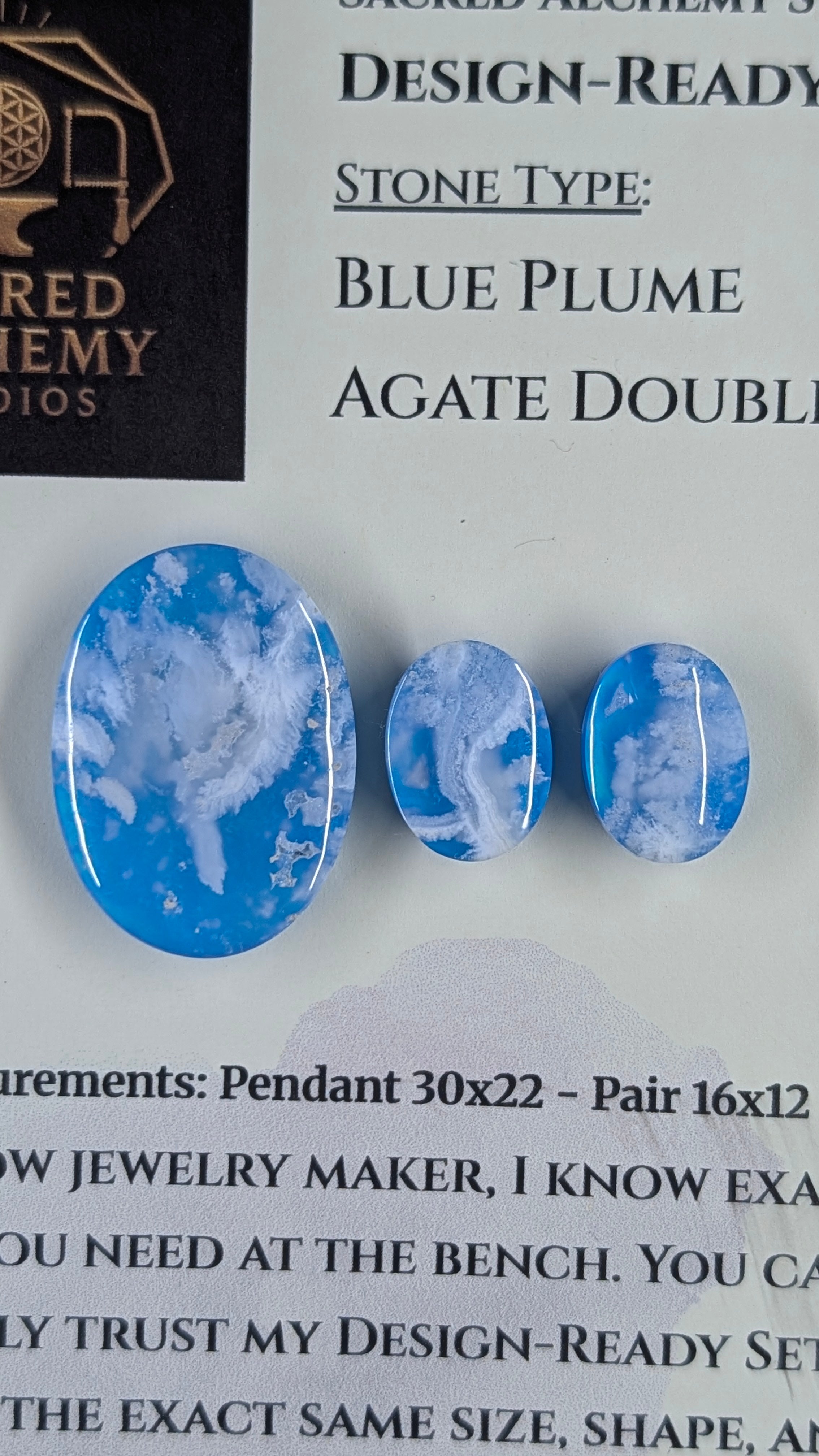 Oval Shape - Blue Plume Doublet - Design-Ready Set