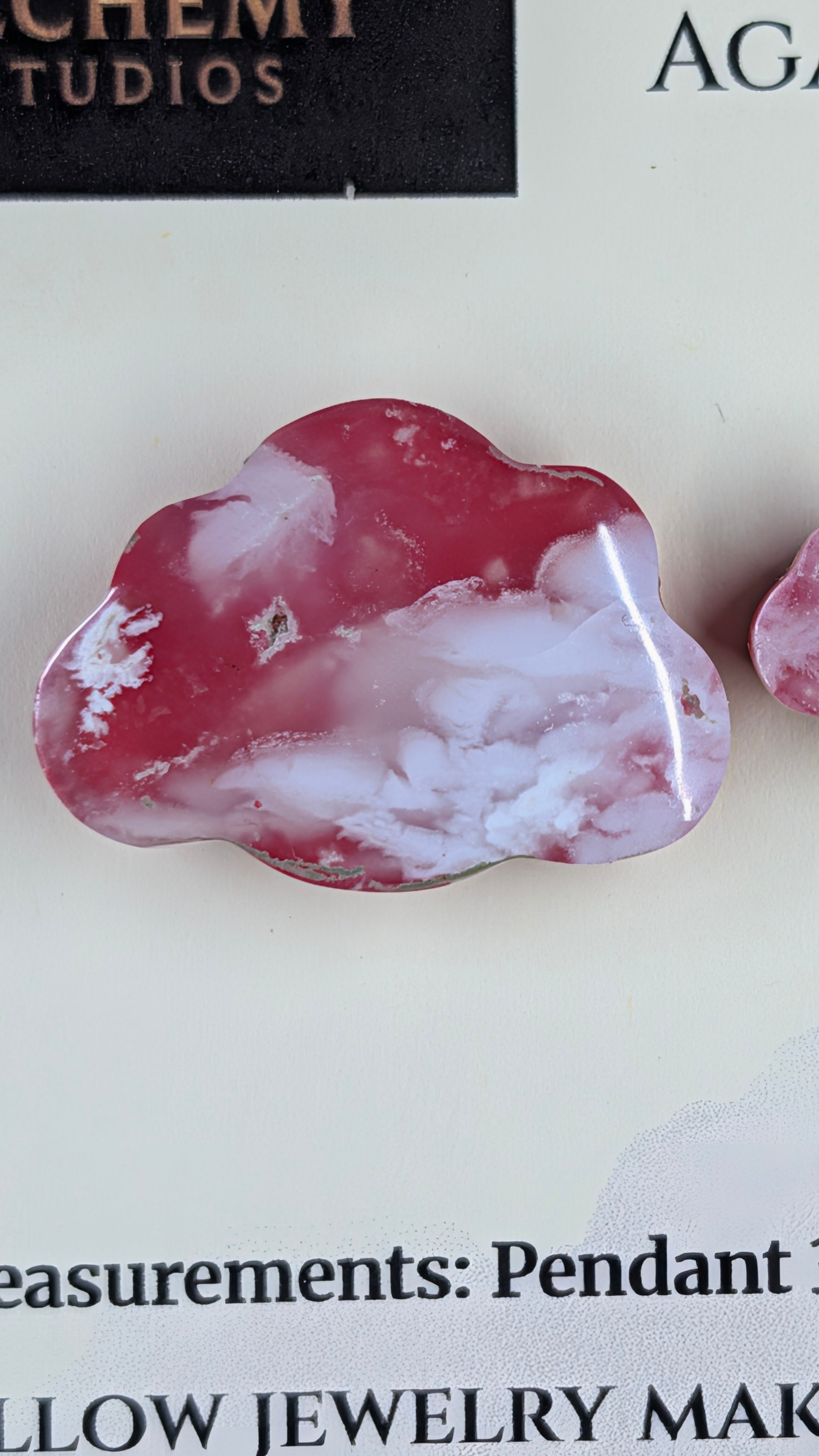 Cloud Shape - Red Plume Agate Doublet - Design-Ready Set